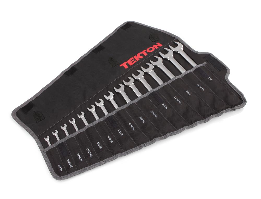 TEKTON 15-Piece 12-Point Standard (SAE) Standard Combination Wrench Set ...