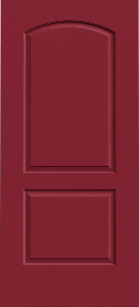 JELD-WEN Caiman 36-in X 80-in Cranberry 2-panel Round Top Smooth Solid ...