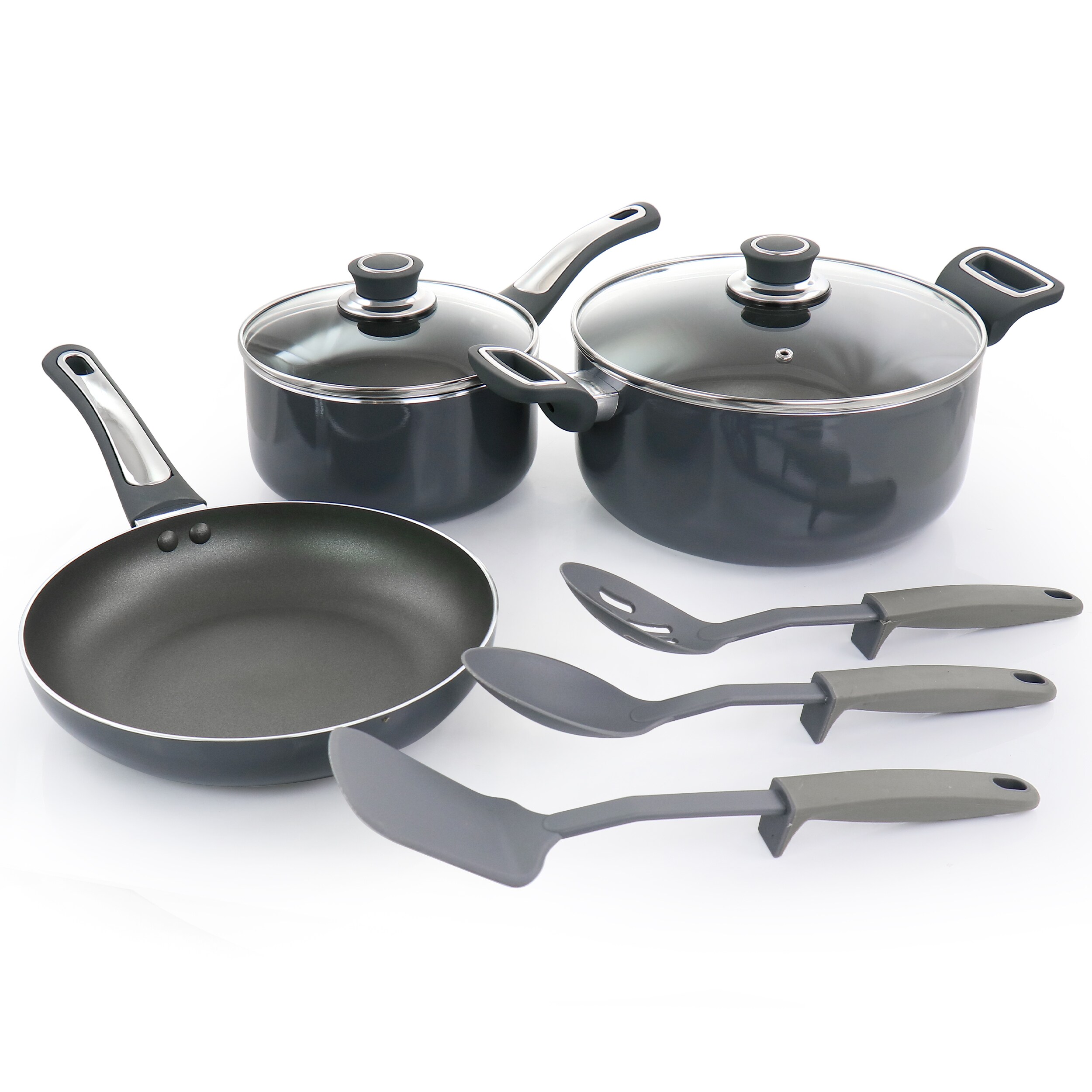 Oster 8-Piece Corbett 13.6-in Aluminum Cookware Set with Lid(s