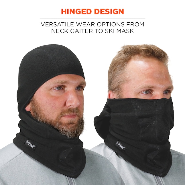N-Ferno Black Wind-proof Hinged Balaclava Face Mask - Versatile Cold ...