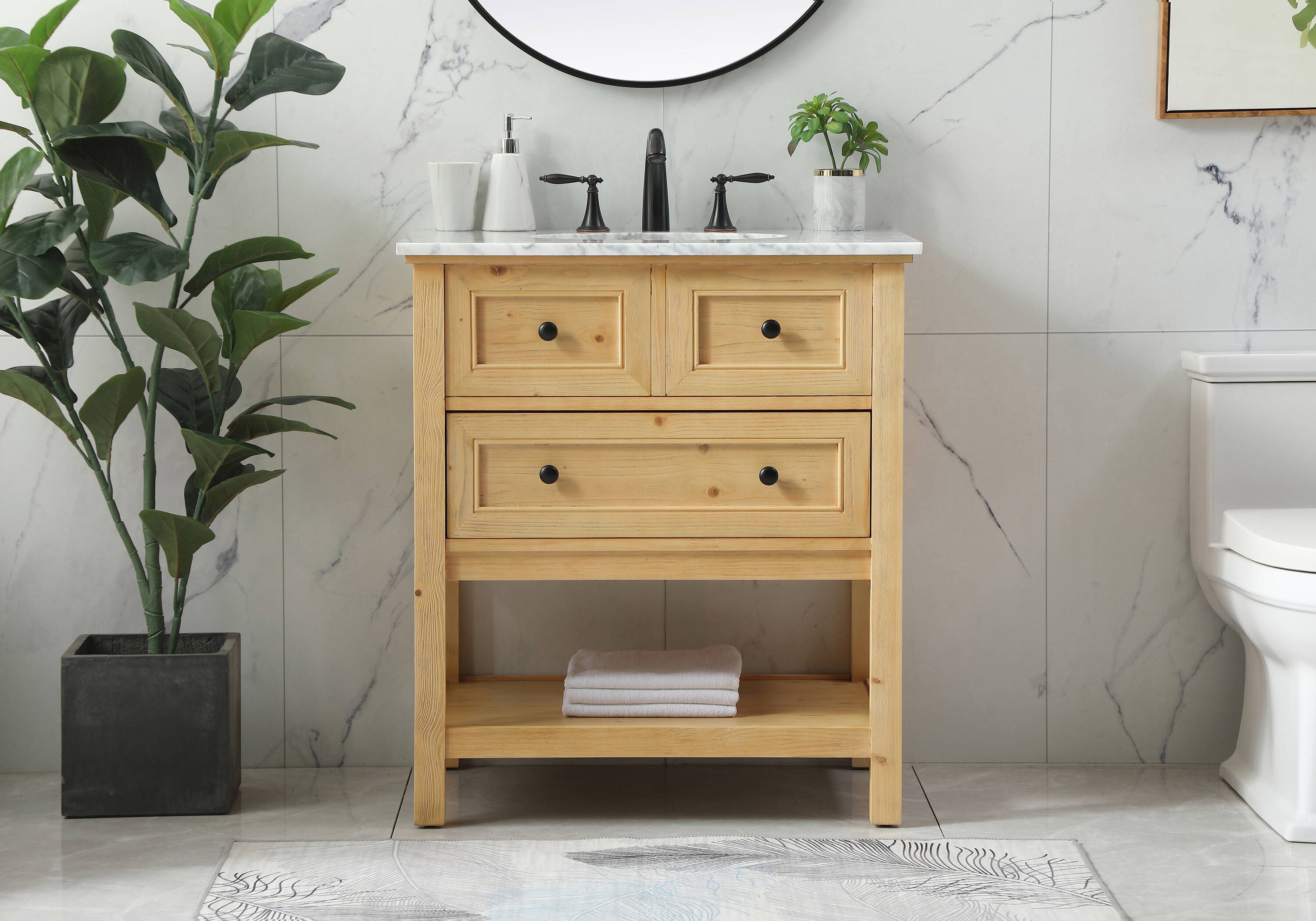 Elegant Decor HF81090NW Bath-Vanity-Combo - View #2