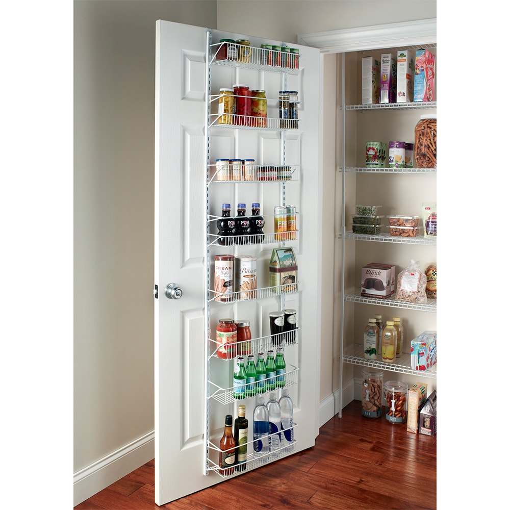 12 in. D x 36 in. W x 54 in. H White Wire Fixed Mount Pantry Closet Kit  With Baskets
