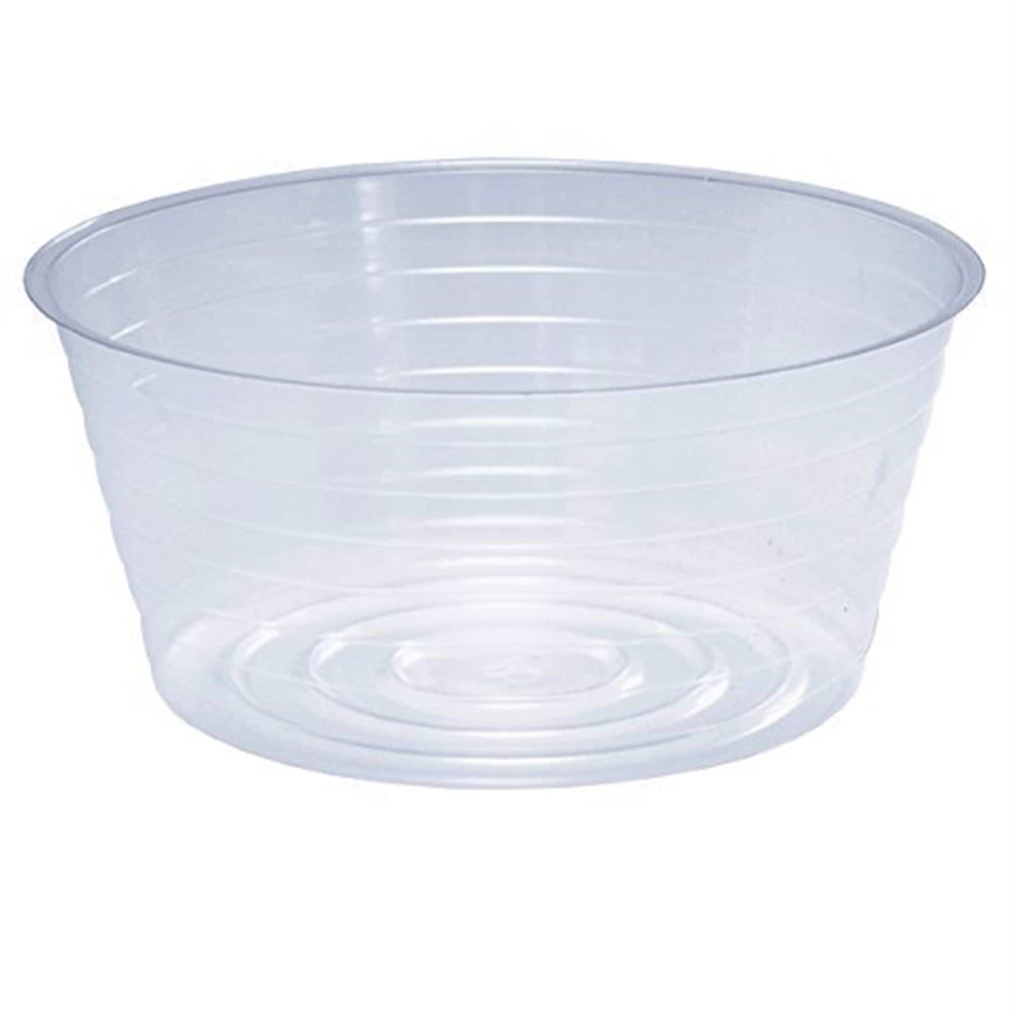 Curtis Wagner Plastics - Clear Vinyl Deep Basket Liner – Heavy Duty Plant Saucer - 8in (1 Pack)