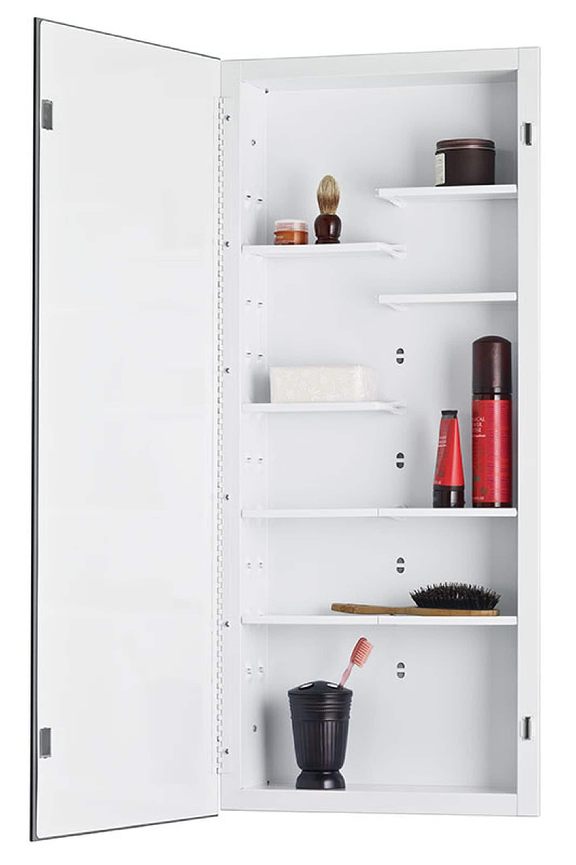 Cove 16 x 26 Recess Mount Steel Shelves Medicine Cabinet