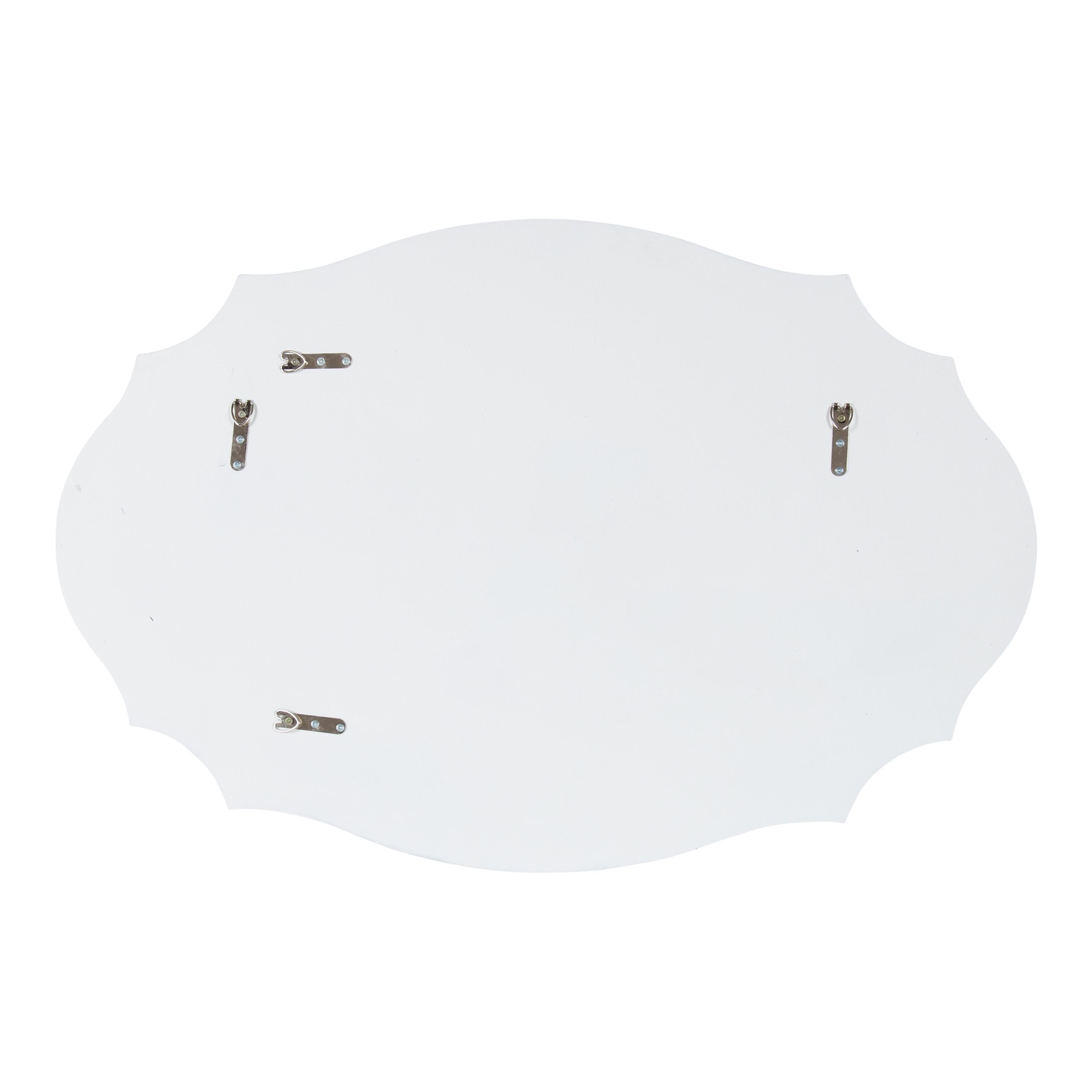 Kate and Laurel Leanna 24-in W x 36-in H Oval White Framed Wall Mirror in  the Mirrors department at