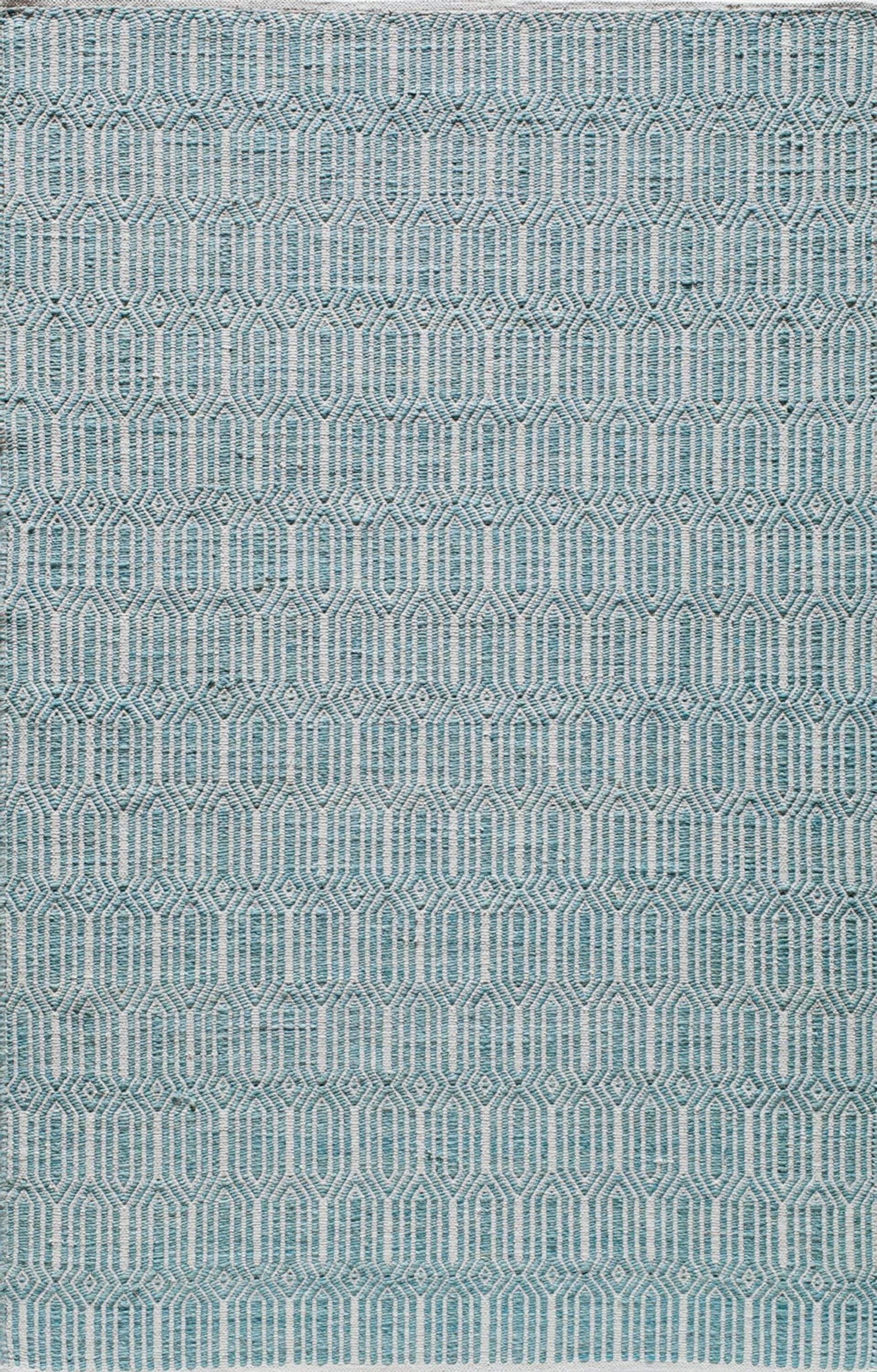 Rugs America 25295 Emerson 2 x 3 (ft) Woven Wool Light Blue Rectangular Indoor Geometric Area rug