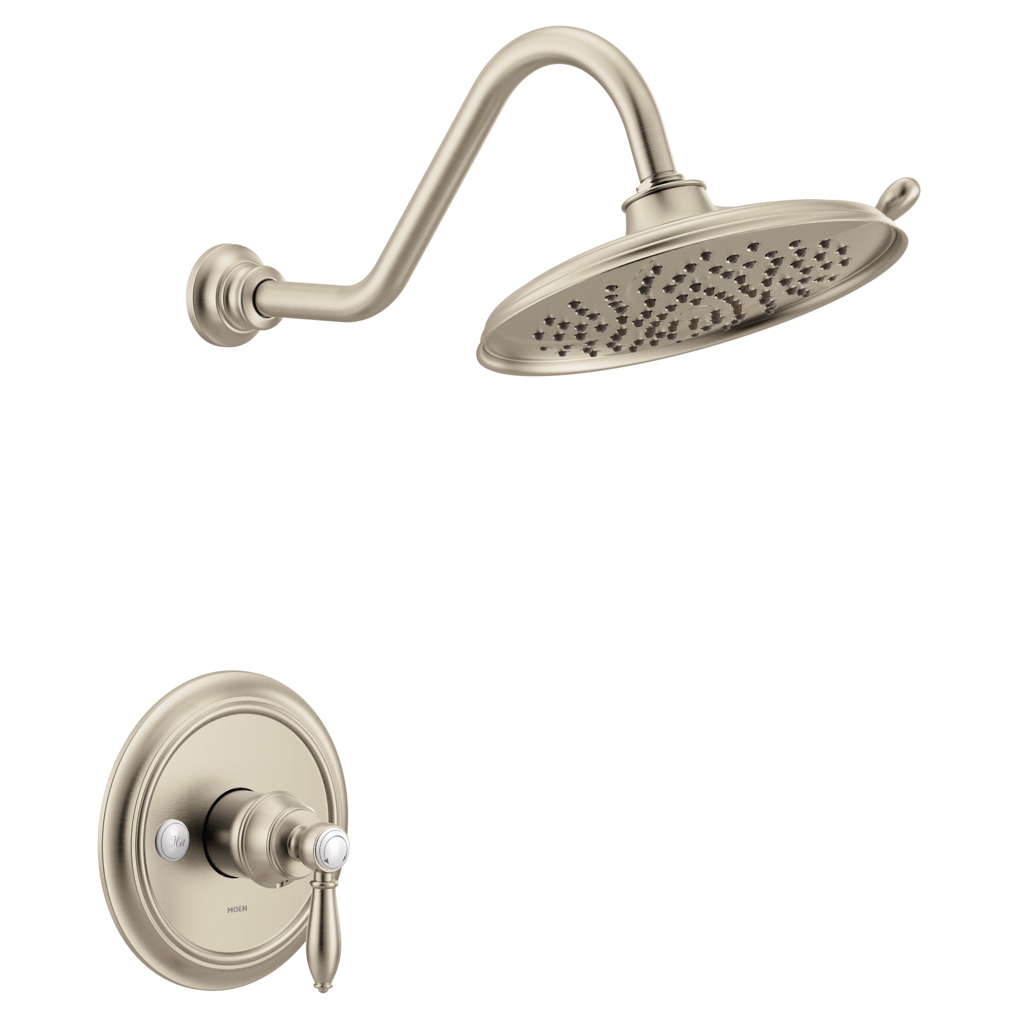 Moen UTS33102BN Weymouth Brushed Nickel 1-handle Multi-function 9-Inches Round Shower Faucet