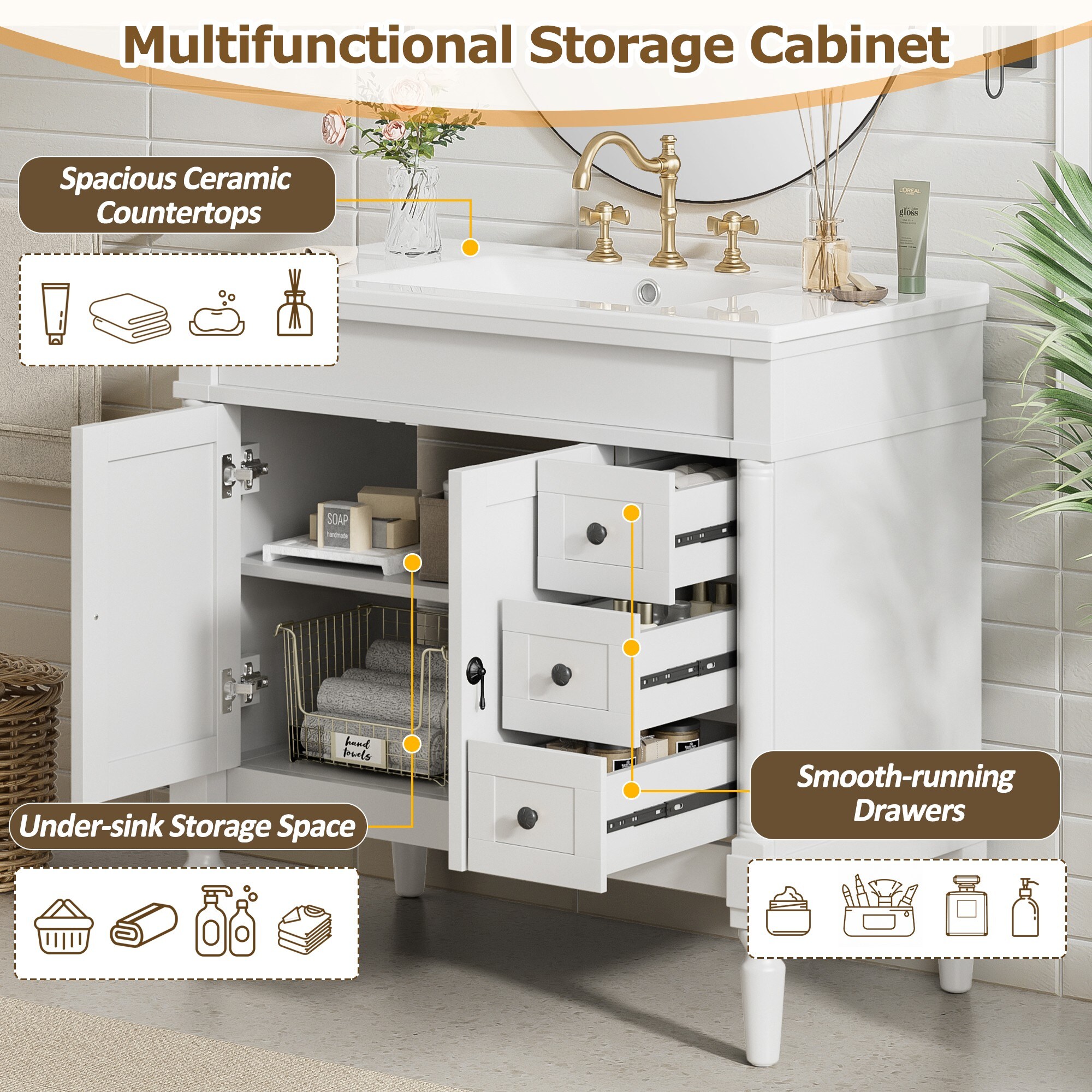 Dexmalle N729P300165K Bath-Vanity-Combo - View #3