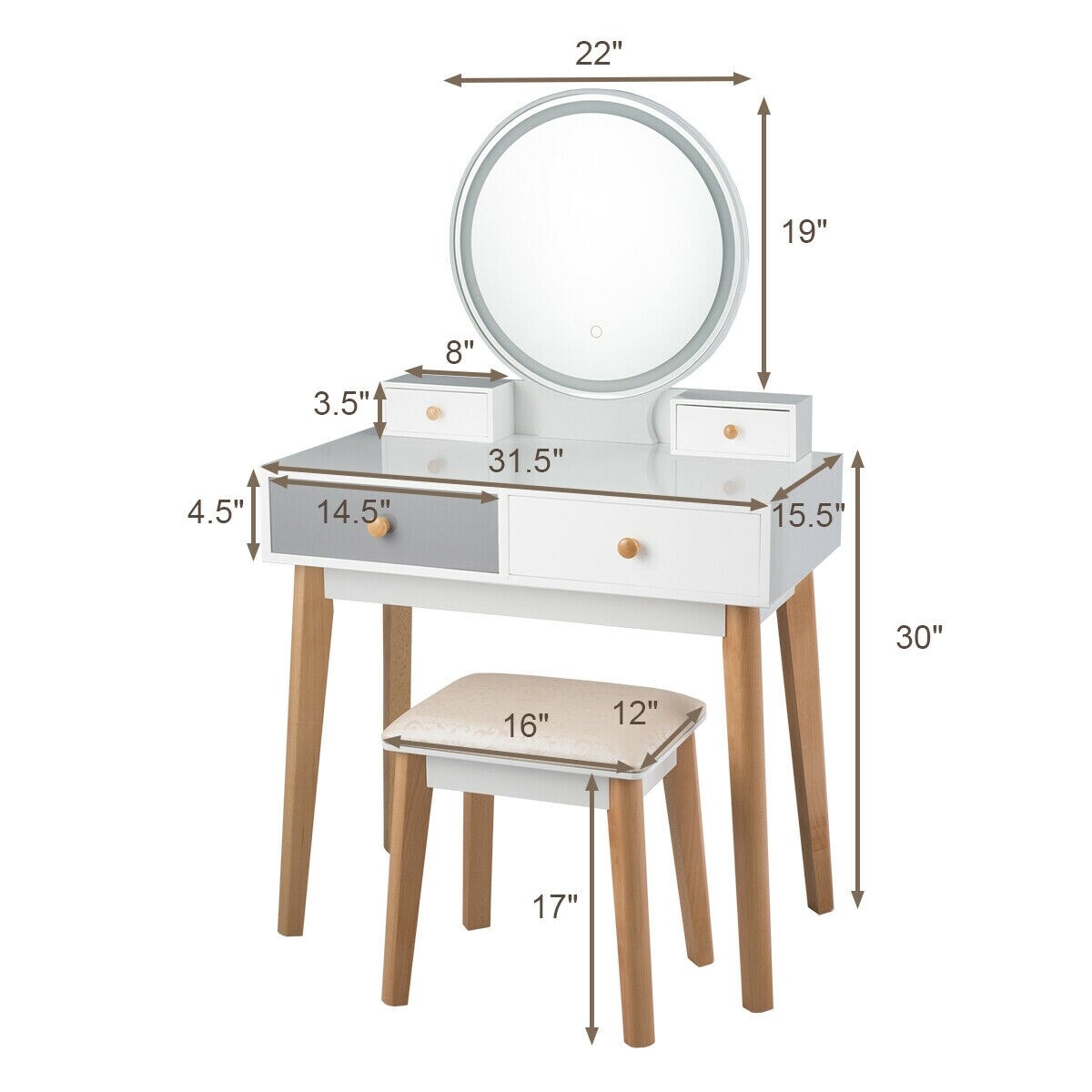 Slickblue D-CO-HW-SU19956WH Bedroom-Vanities - View #2