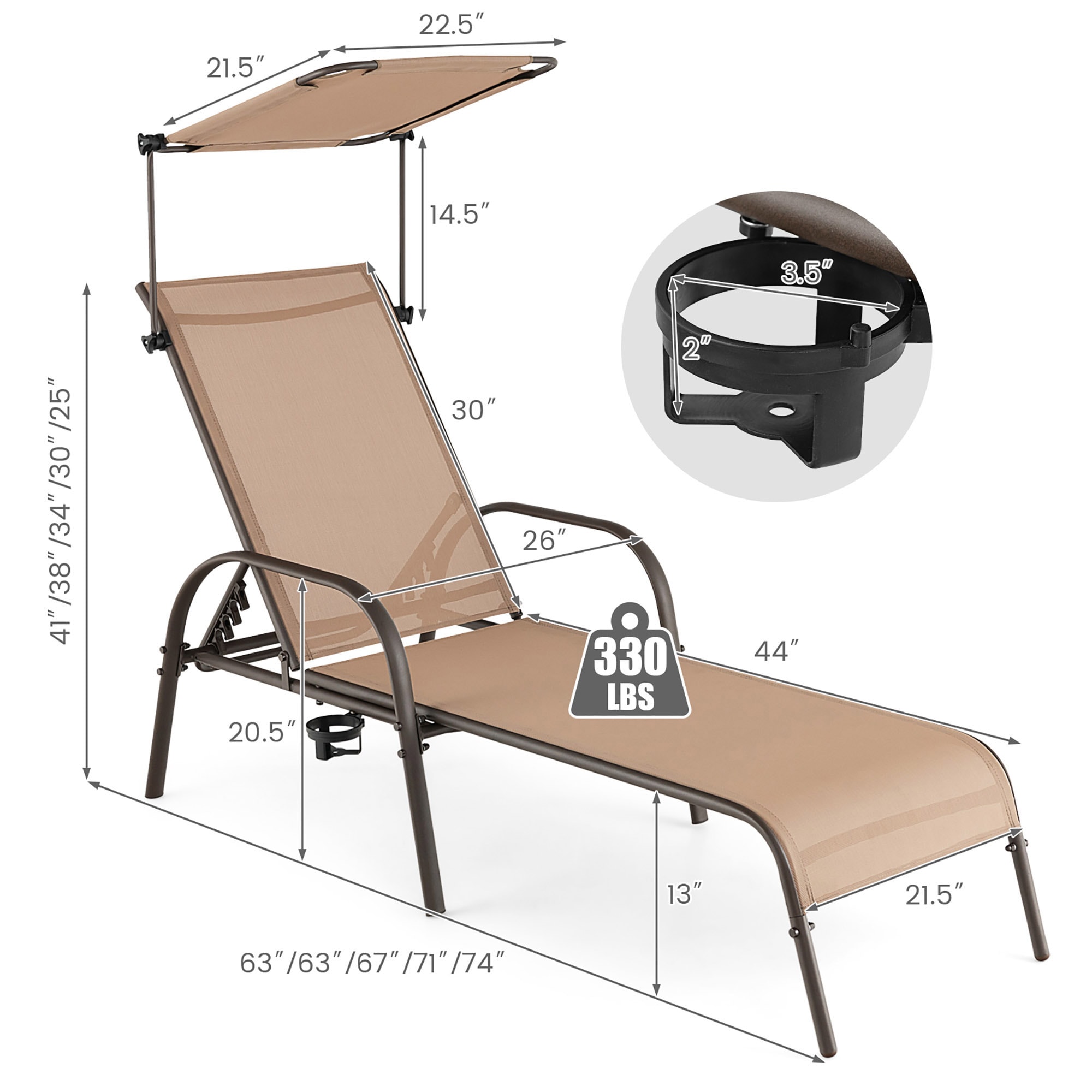Costway NP10995CF Patio-Chairs - View #2