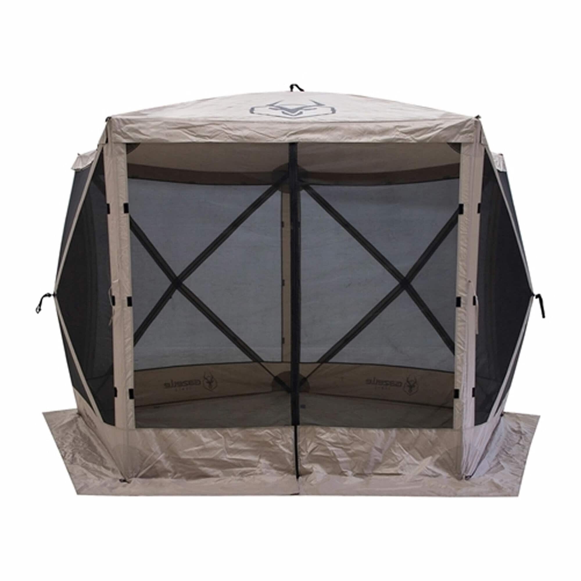 Gazelle 8.83-ft x 9.58-ft Pentagon Brown Fabric Polyester Roof Pop-up ...