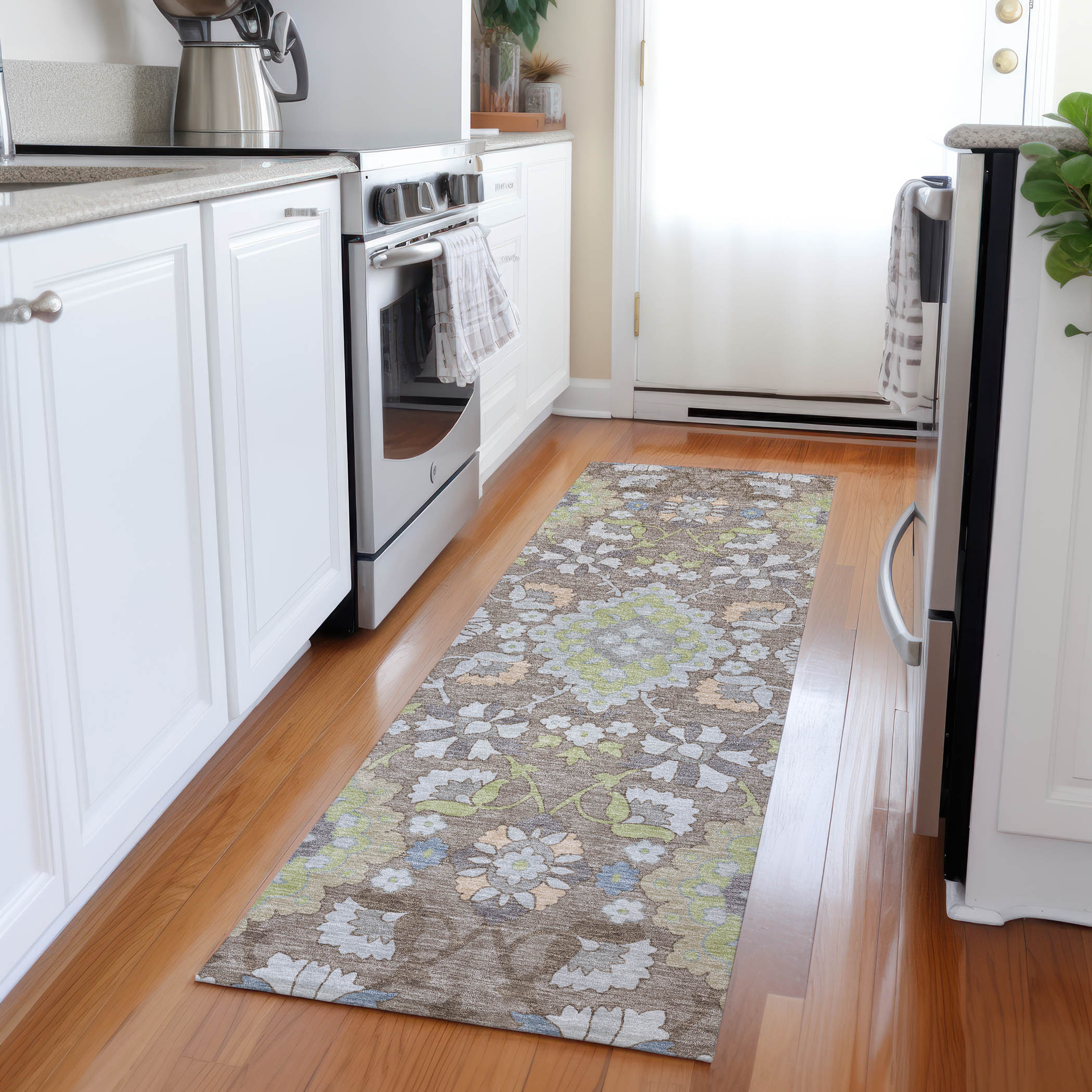 Addison Rugs ACN1002TP2X8 Chantille ACN1002TP 2 x 7 (ft) Polyester Taupe Rectangular Indoor/Outdoor Geometric Machine washable Runner rug
