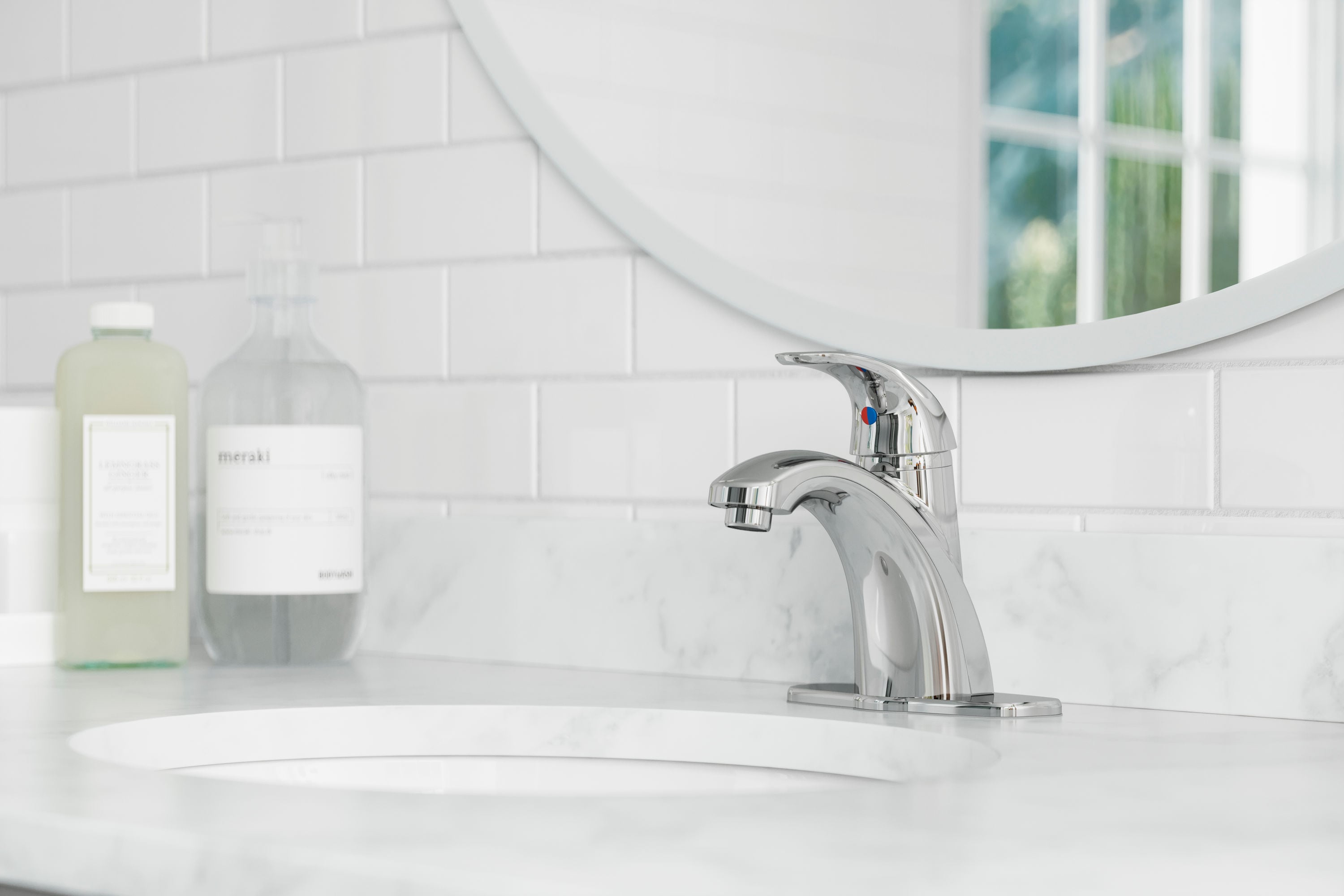 Polished Chrome High Arc Single Handle Bathroom Faucet