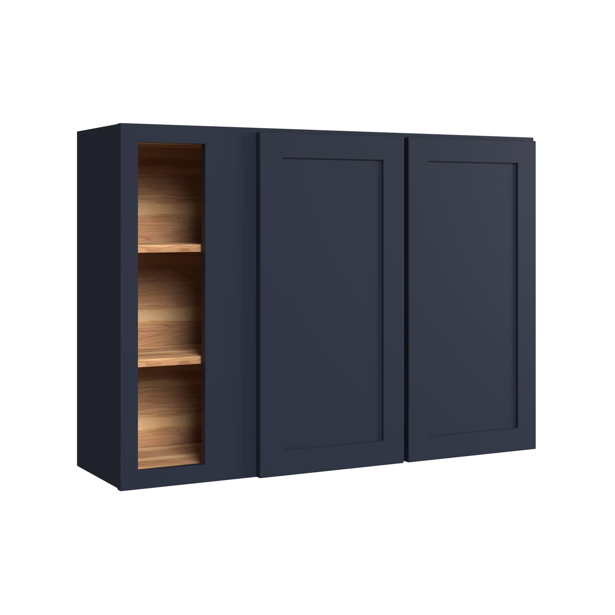 KraftMaid Momentum WBC4530LG77 Deveron 45-in W x 30-in H x 12-in D Midnight Blind Blind Corner wall Fully assembled Plywood Cabinet (Recessed Panel Shaker)