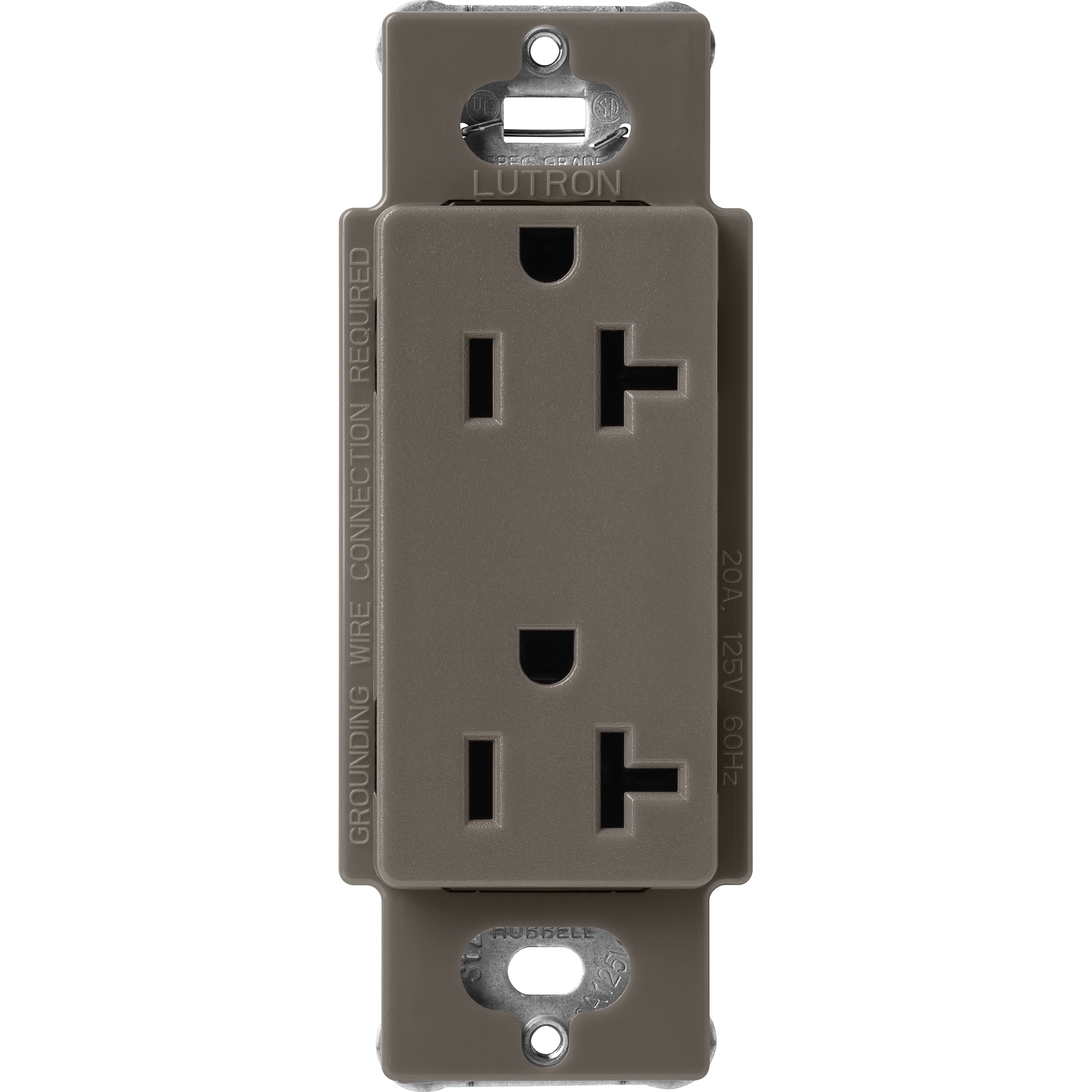 Lutron SCR-20-TF Claro 20 -Amp 120-volt Residential Decorator Outlet , Truffle