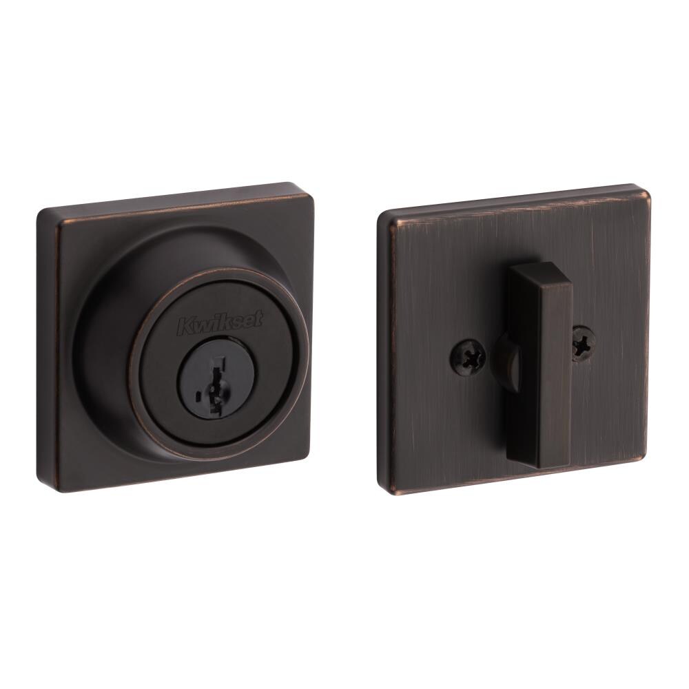 Kwikset 660SQT-11PS Signature Series Venetian Bronze Single Cylinder Deadbolt with SmartKey