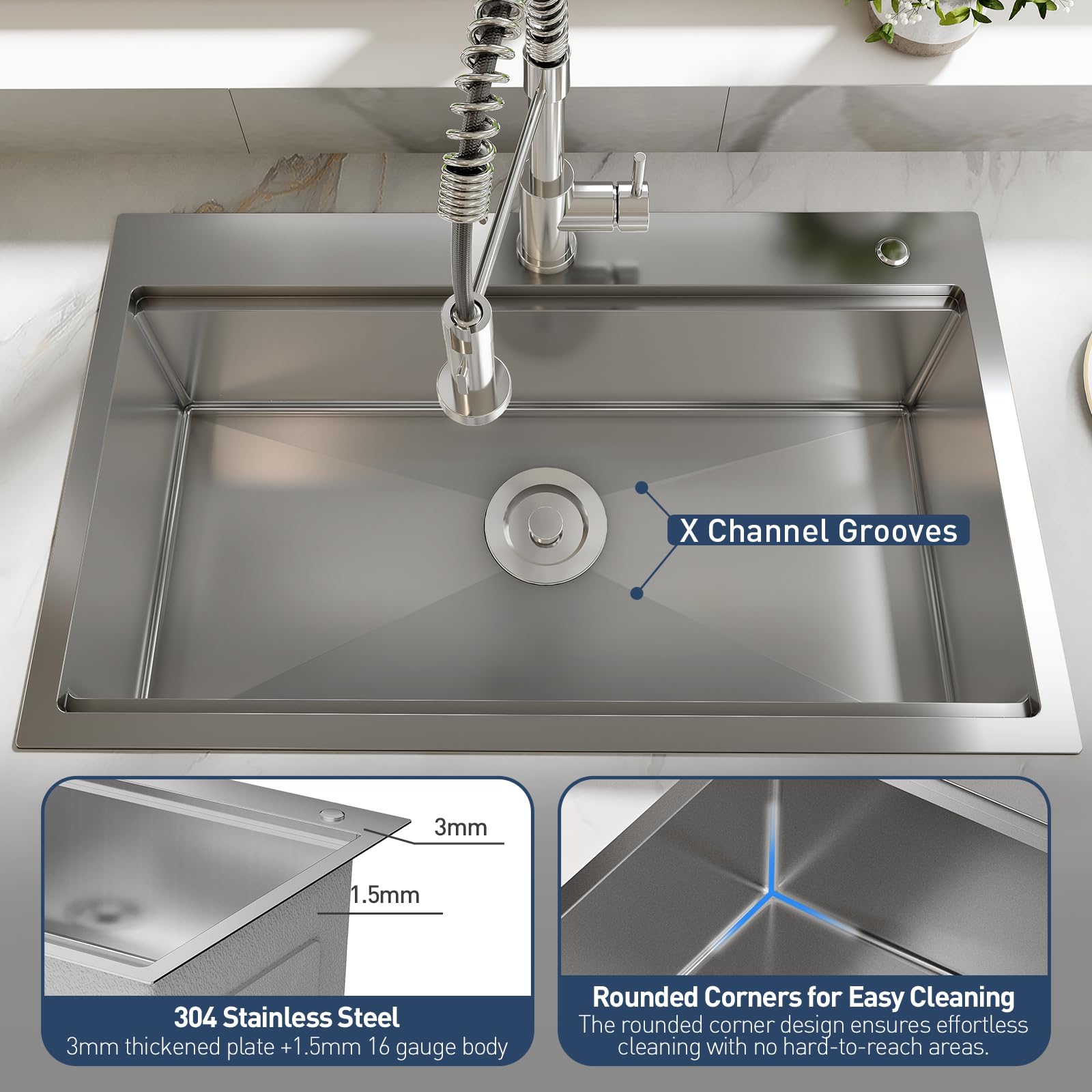 GarveeLife 4E2-SCKS042504 Kitchen-Sinks - View #6