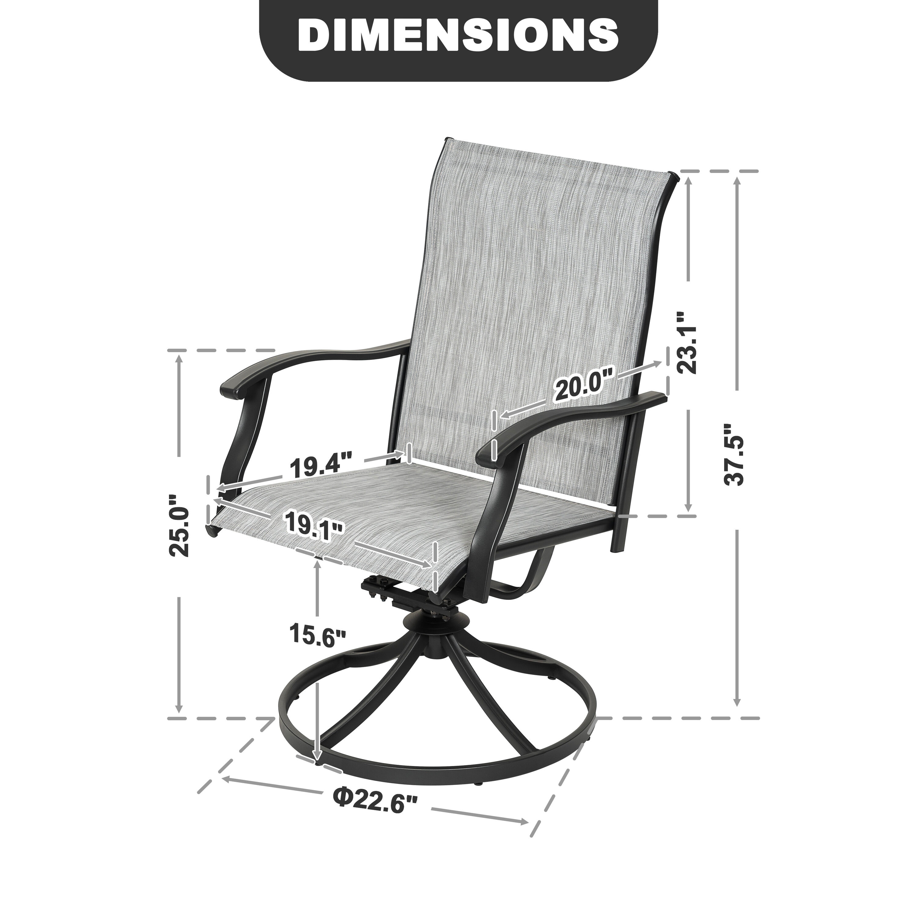 Nuu Garden DS002S-GR Patio-Chairs - View #4