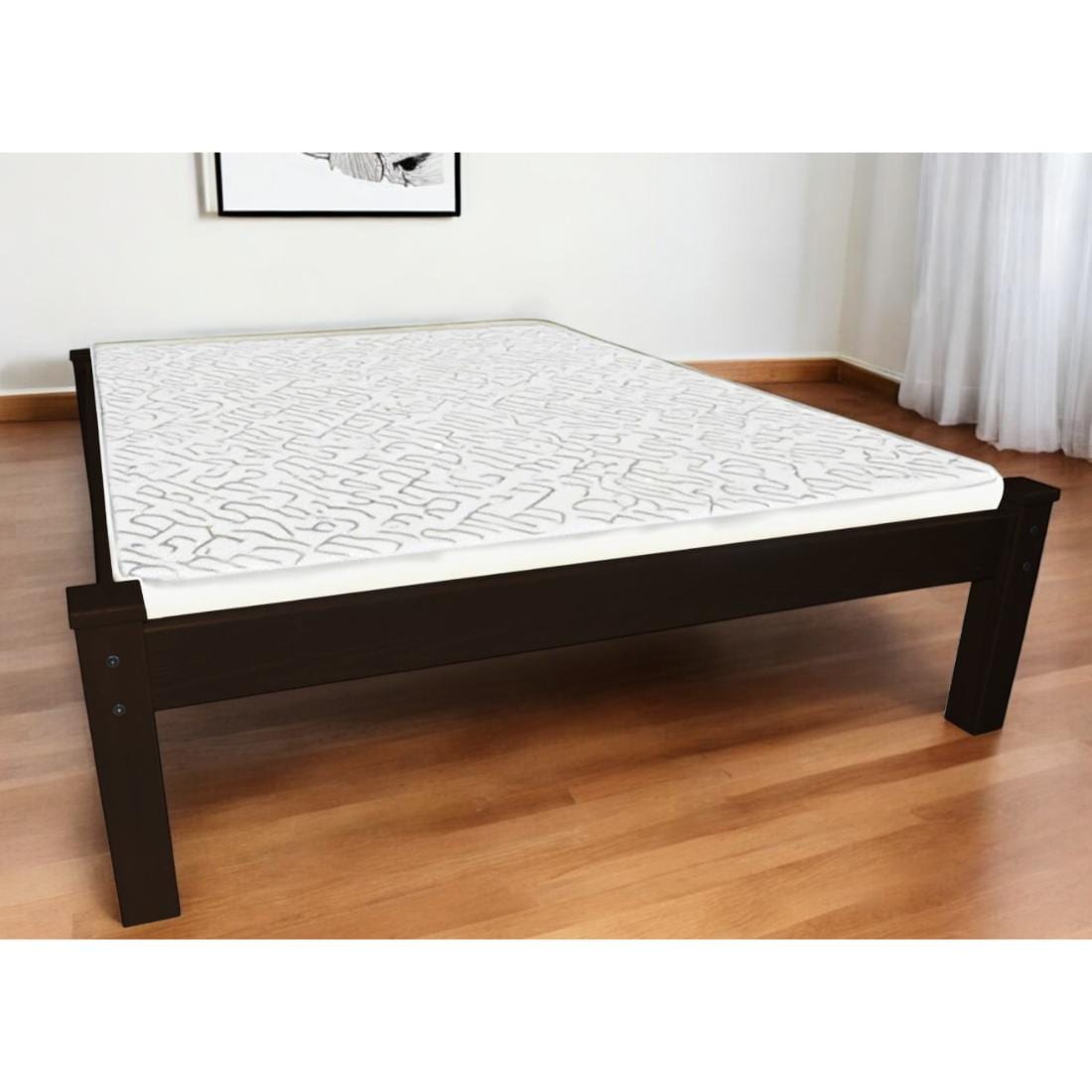 HomeRoots 4000546713 Full Brown Wood Bed Frame
