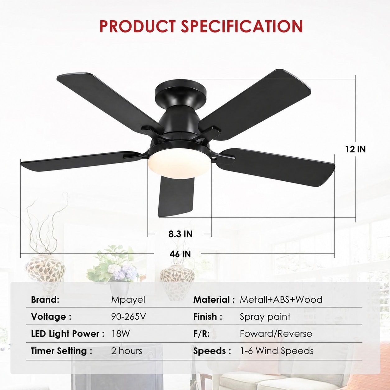 AKSCYZM LAK0705K108 Ceiling-Fans - View #6