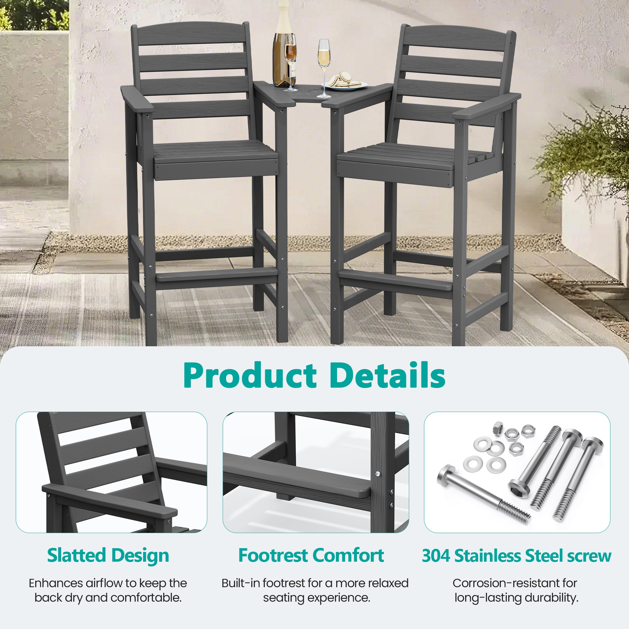 JEAREY GYCY-GN Patio-Chairs - View #4