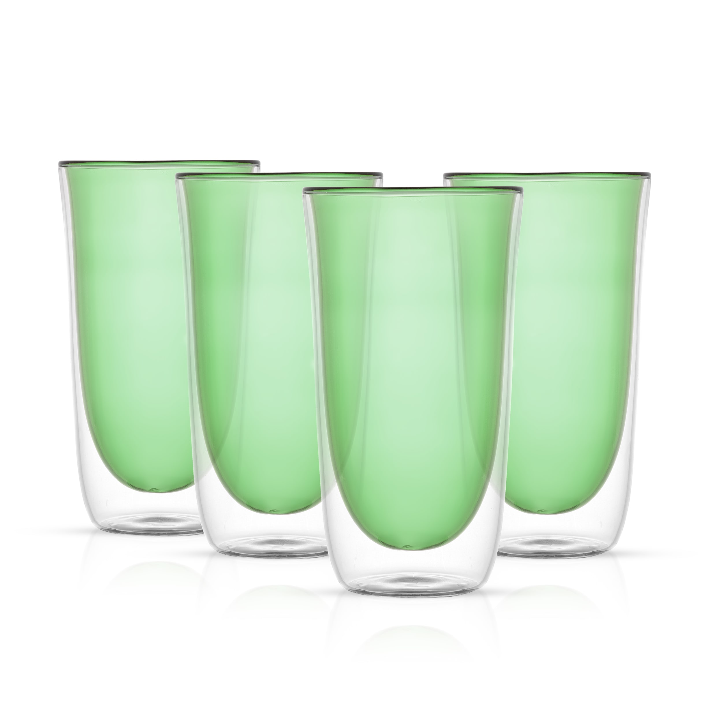 JoyJolt 13.5-fl oz Glass Borosilicate Glass Mug Set of: 4 in the Drinkware  department at