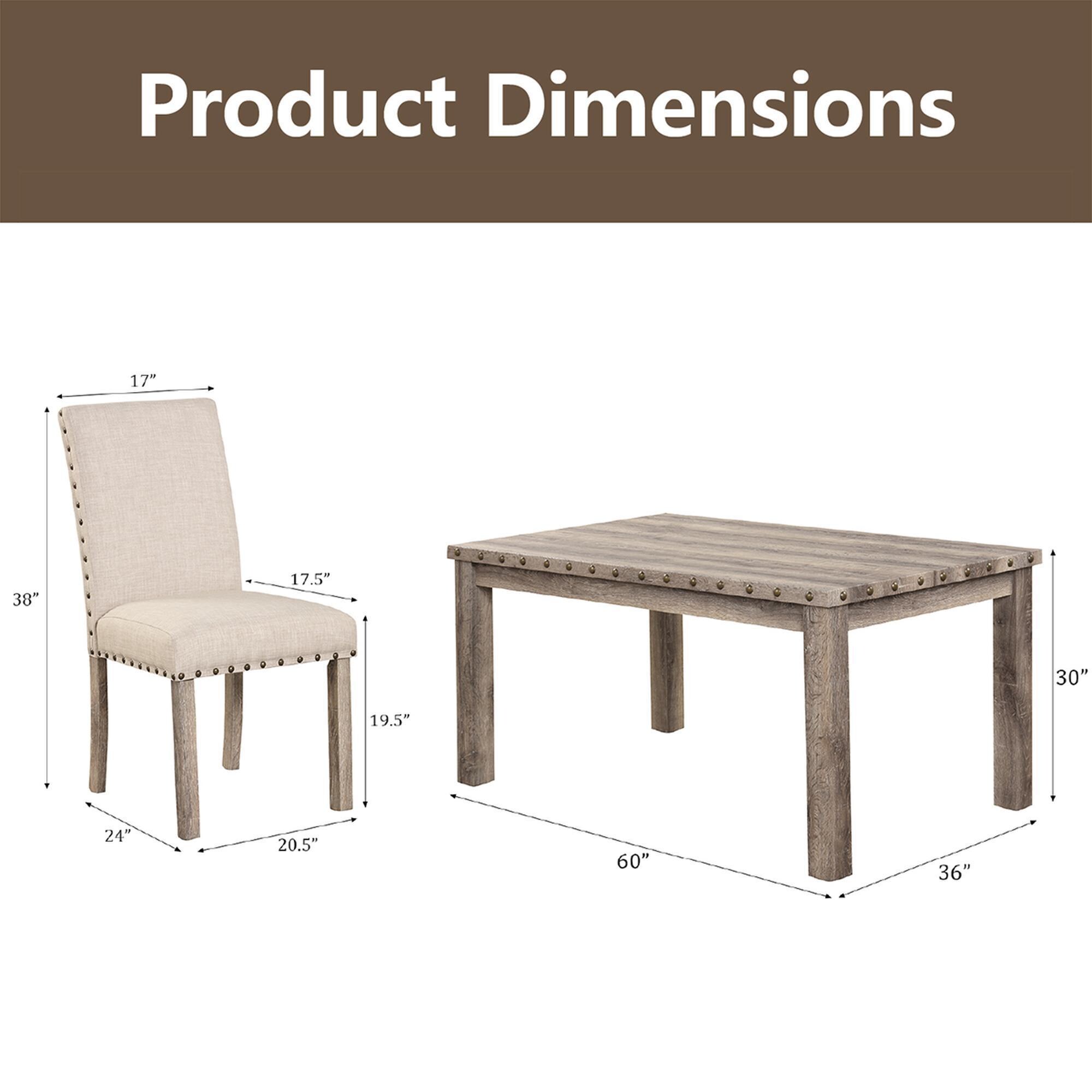 FARATI D2005-6-DTC-BEIGE Dining-Sets - View #5