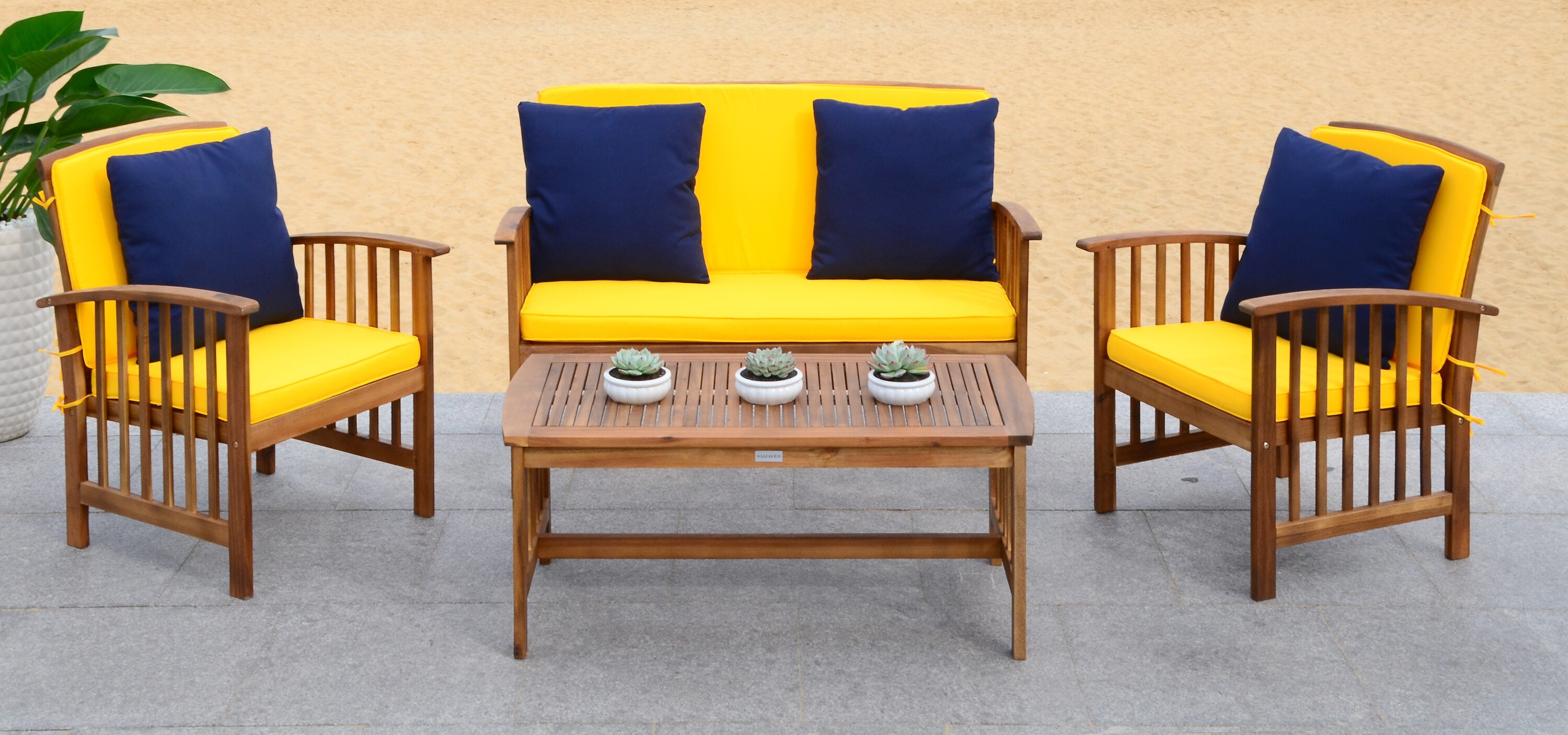 Safavieh PAT7007D Patio-Conversation-Sets - View #3