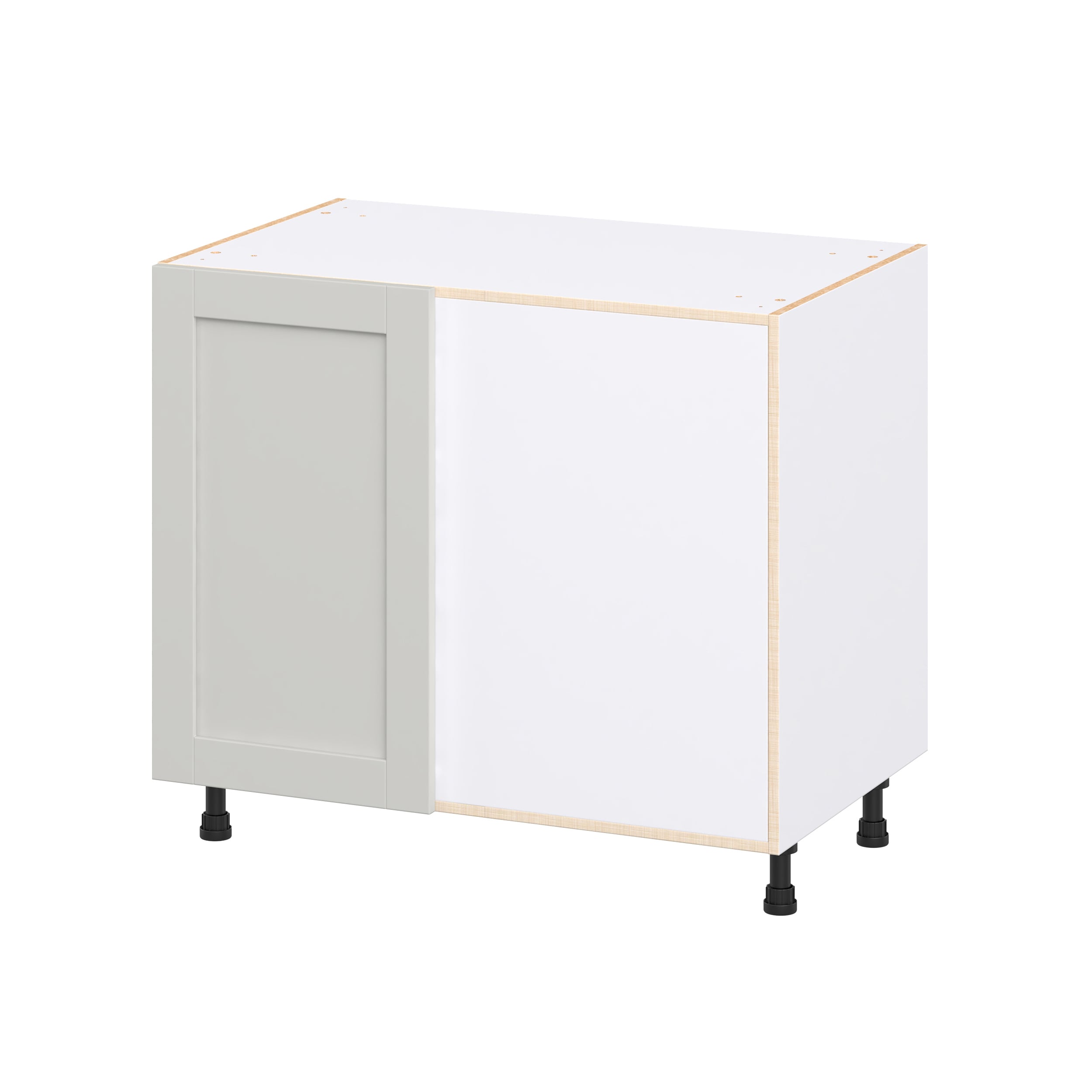 Hugo&Borg Charlesberg 39-in W x 34.5-in H x 24.5-in D Light Gray Laminate Blind Base Fully Assembled Cabinet Recessed Panel Shaker