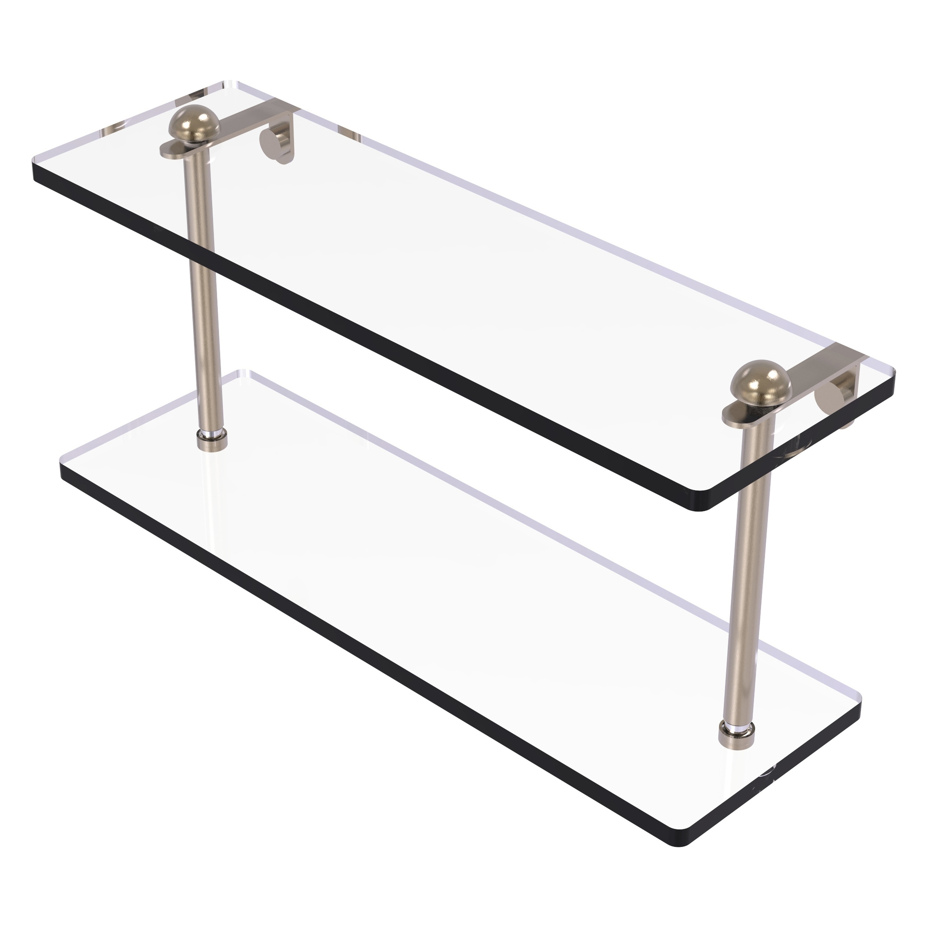 Allied Brass RC-2/16-PEW Antique Pewter 2 -Tier Wall mount Bathroom Shelf ( 16-in x 8-in x 5-in )