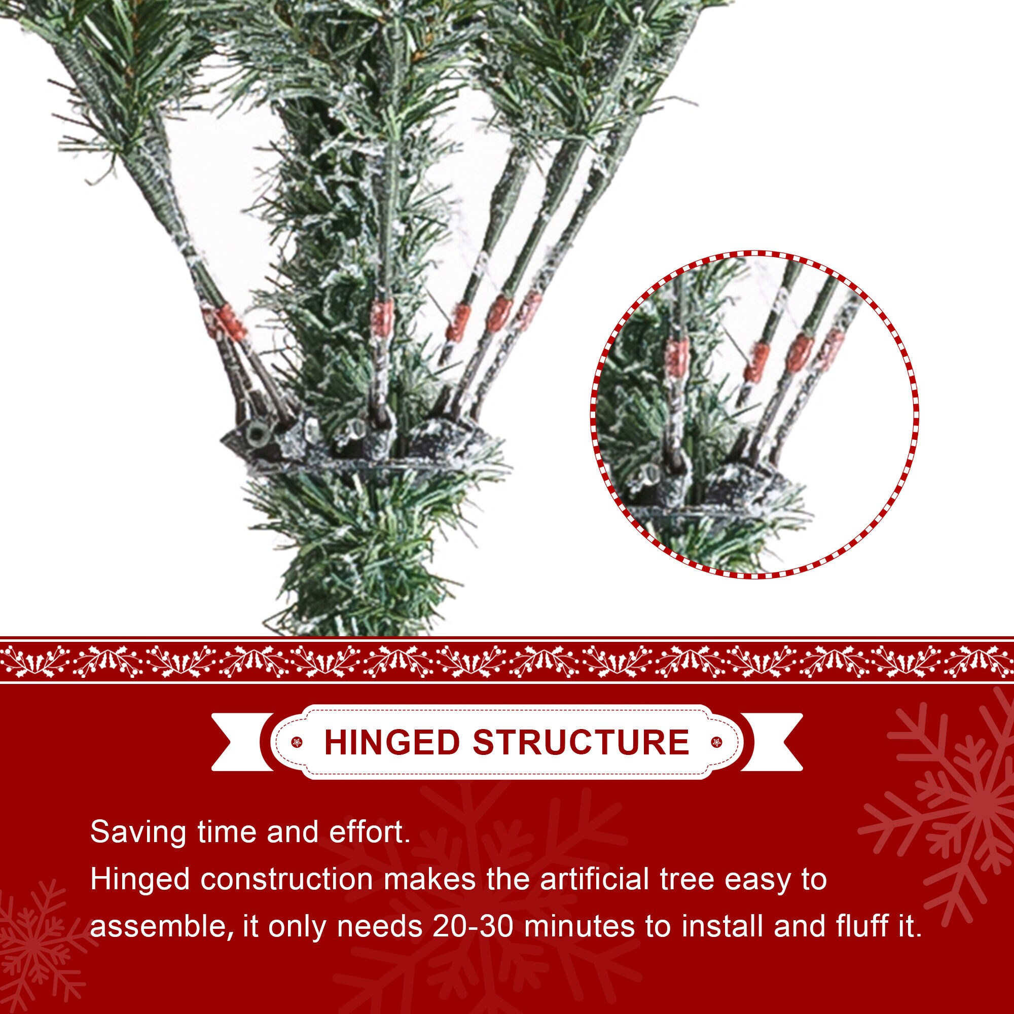 Glitzhome 2014600137 Artificial-Christmas-Trees - View #10