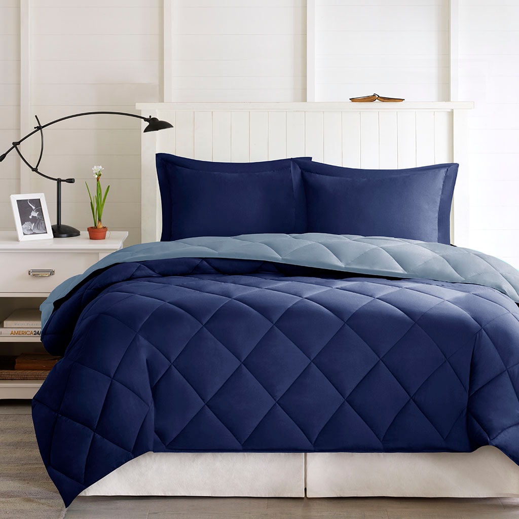 HyperDrop Cart King Down Alternative Diamond Quilting Reversible Comforter Set - Heavy-Duty Weather-Shield for Bedroom