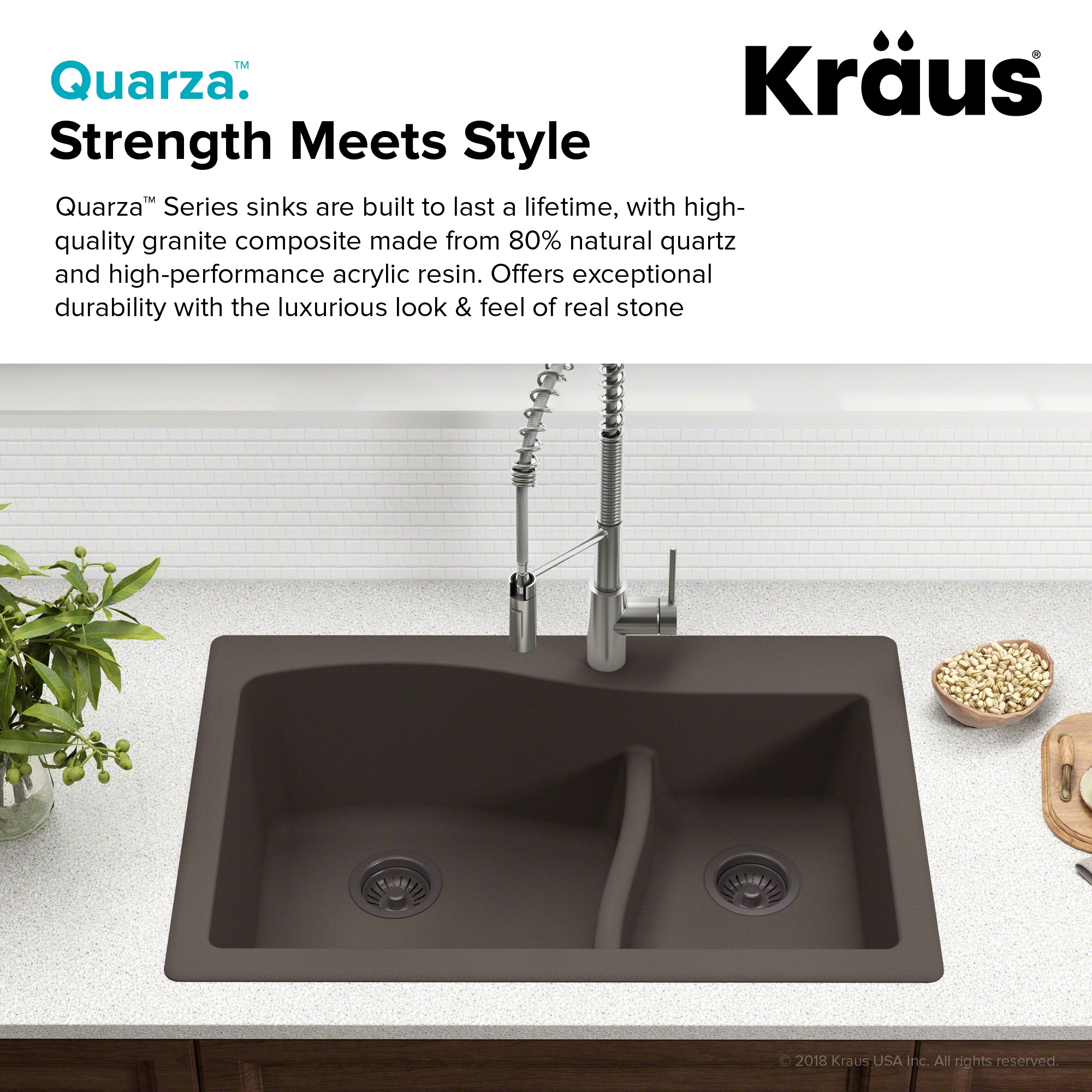 Kraus KGD-442BLACK-PST1-BL Kitchen-Sinks - View #3