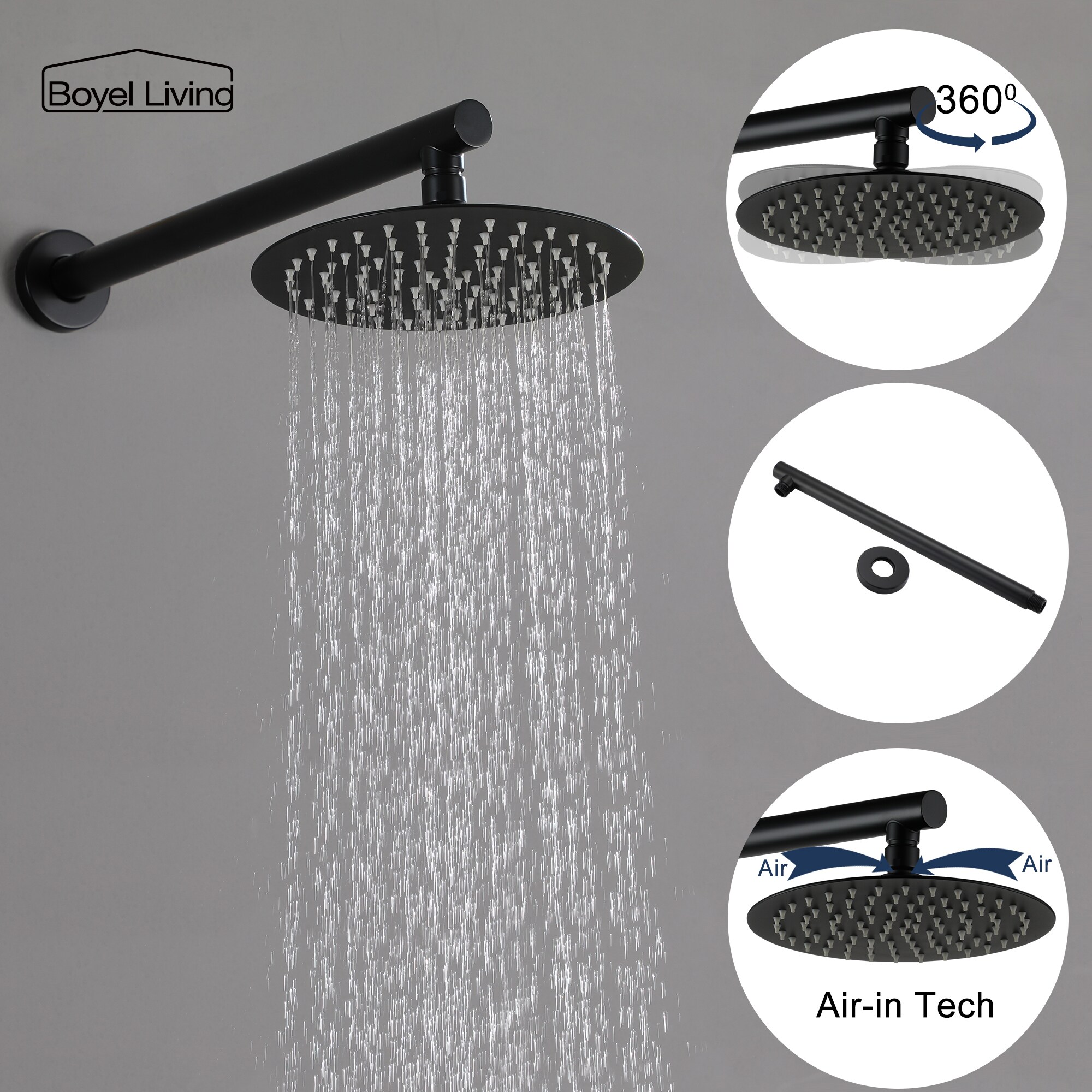 Clihome SMD-88013B-8 Showerhead-Bar-Panels - View #2