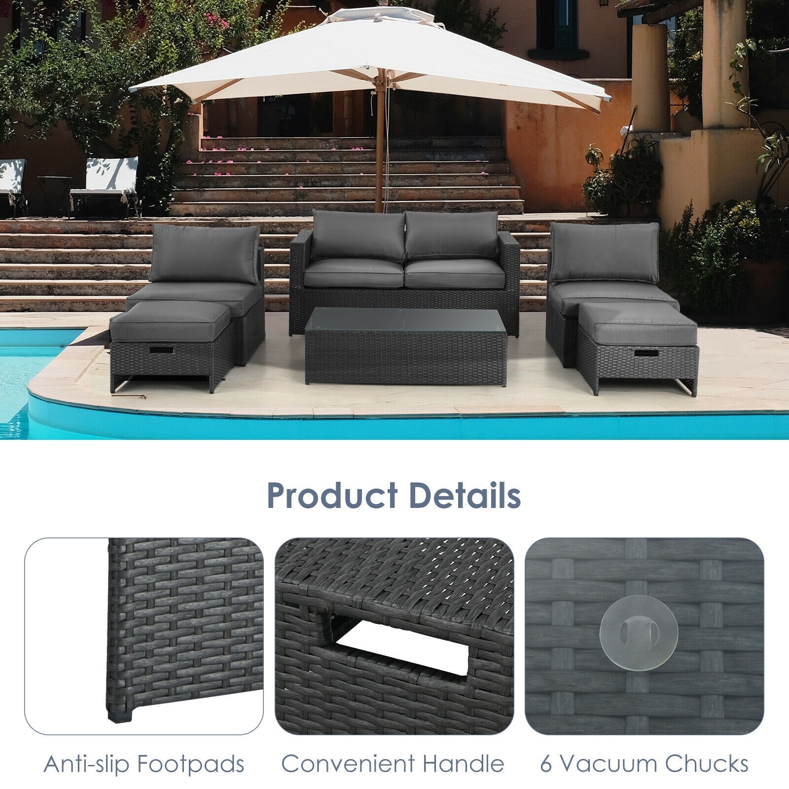 Forclover CTR-S00023 Patio-Conversation-Sets - View #4