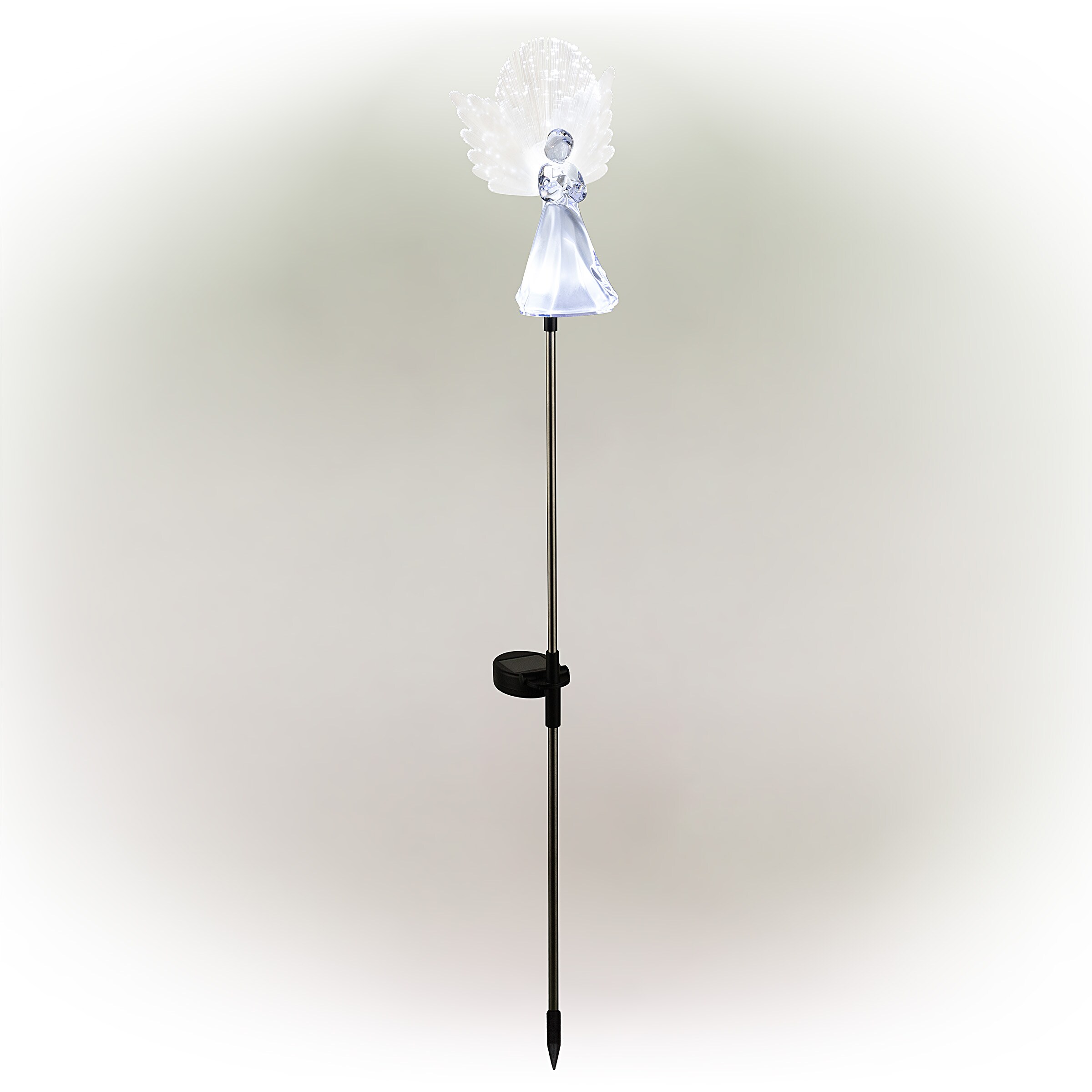 37" White LED Solar Angel Lawn Decoration Set