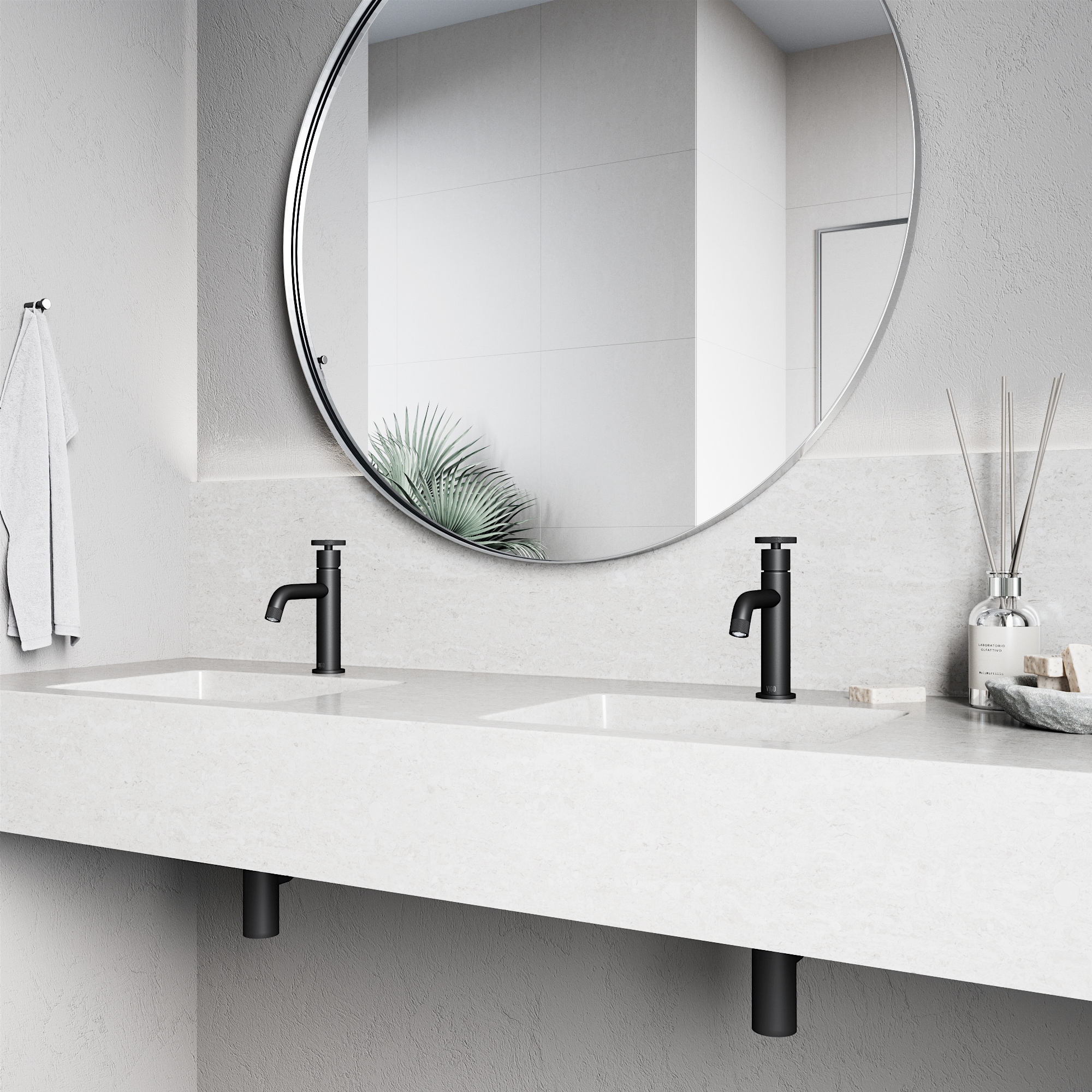Matte Black Brass Single Handle Bathroom Faucet