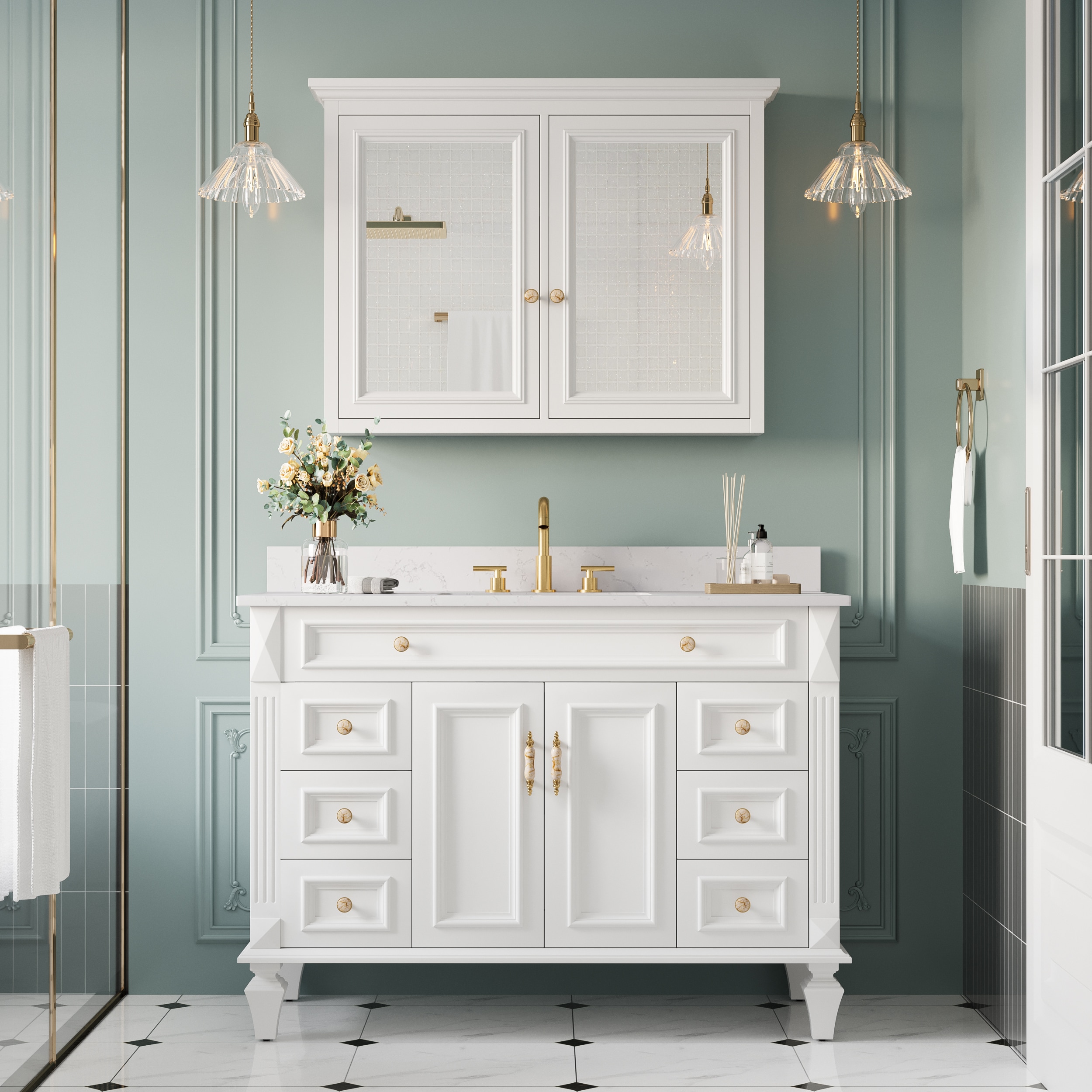 Forclover HM-B4030WT Bathroom-Medicine-Cabinets - View #5