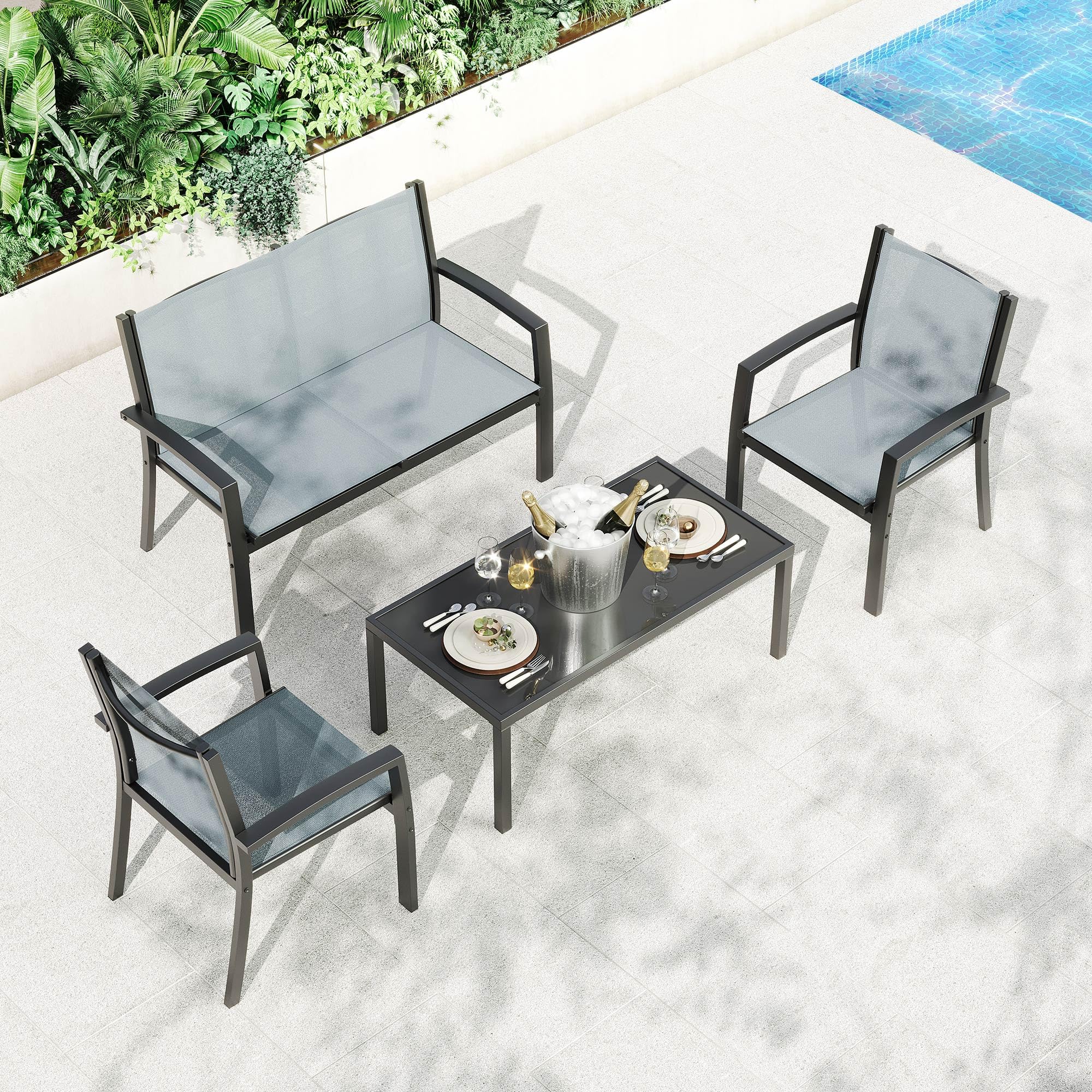 GarveeLife CLJ-91CBLGZHFVQ Patio-Dining-Sets - View #4