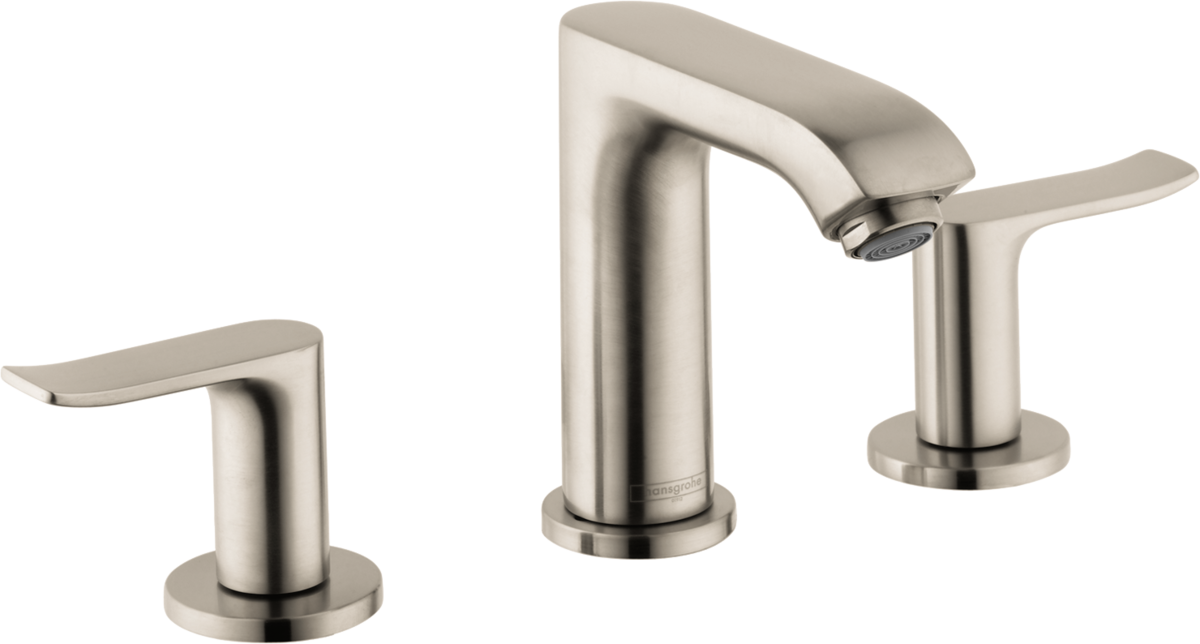 Hansgrohe Metris Brushed Nickel Widespread 2-Handle WaterSense Bathroom ...