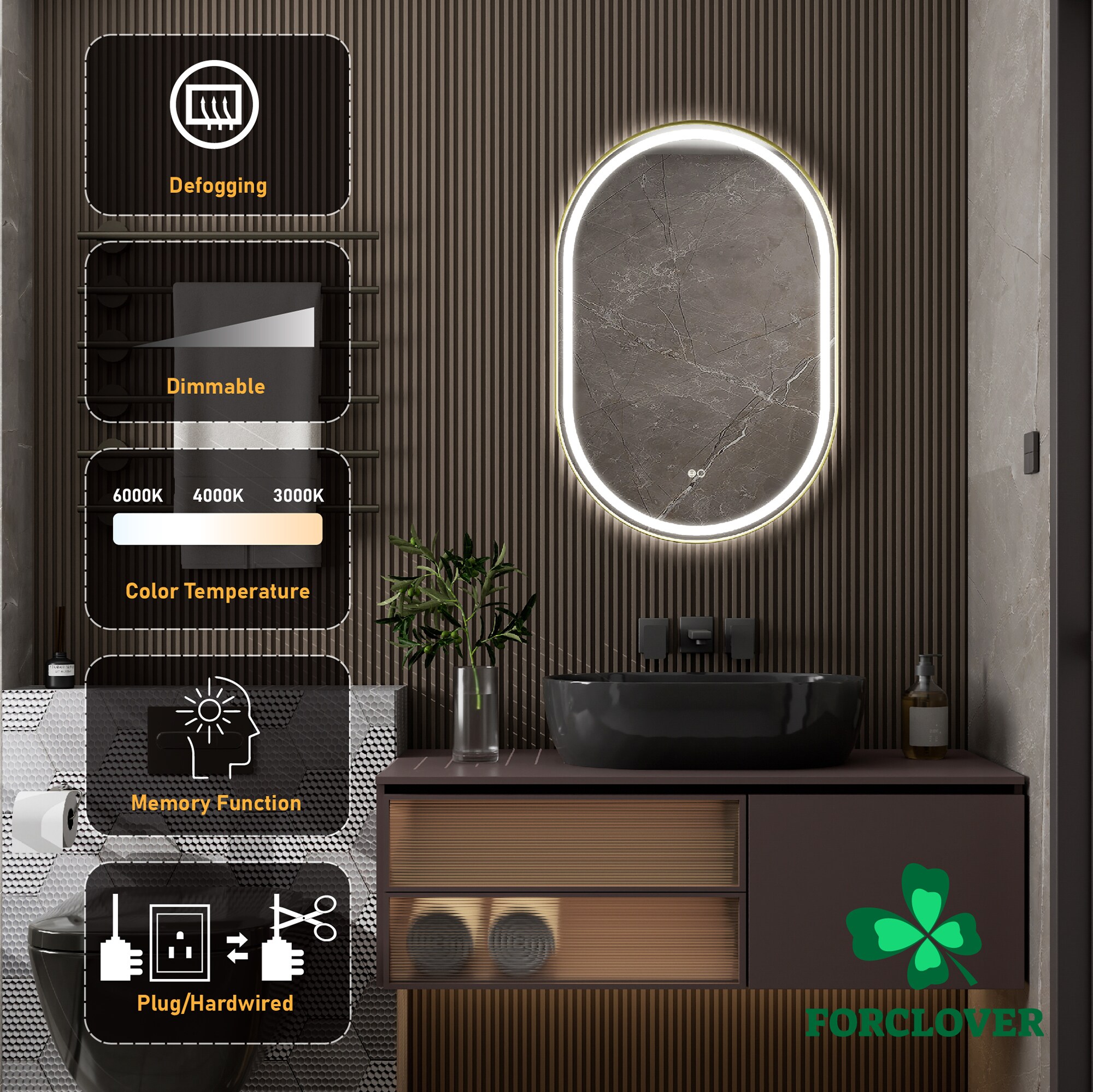 Forclover ALF-16W2436R Framed-Bath-Mirrors - View #8