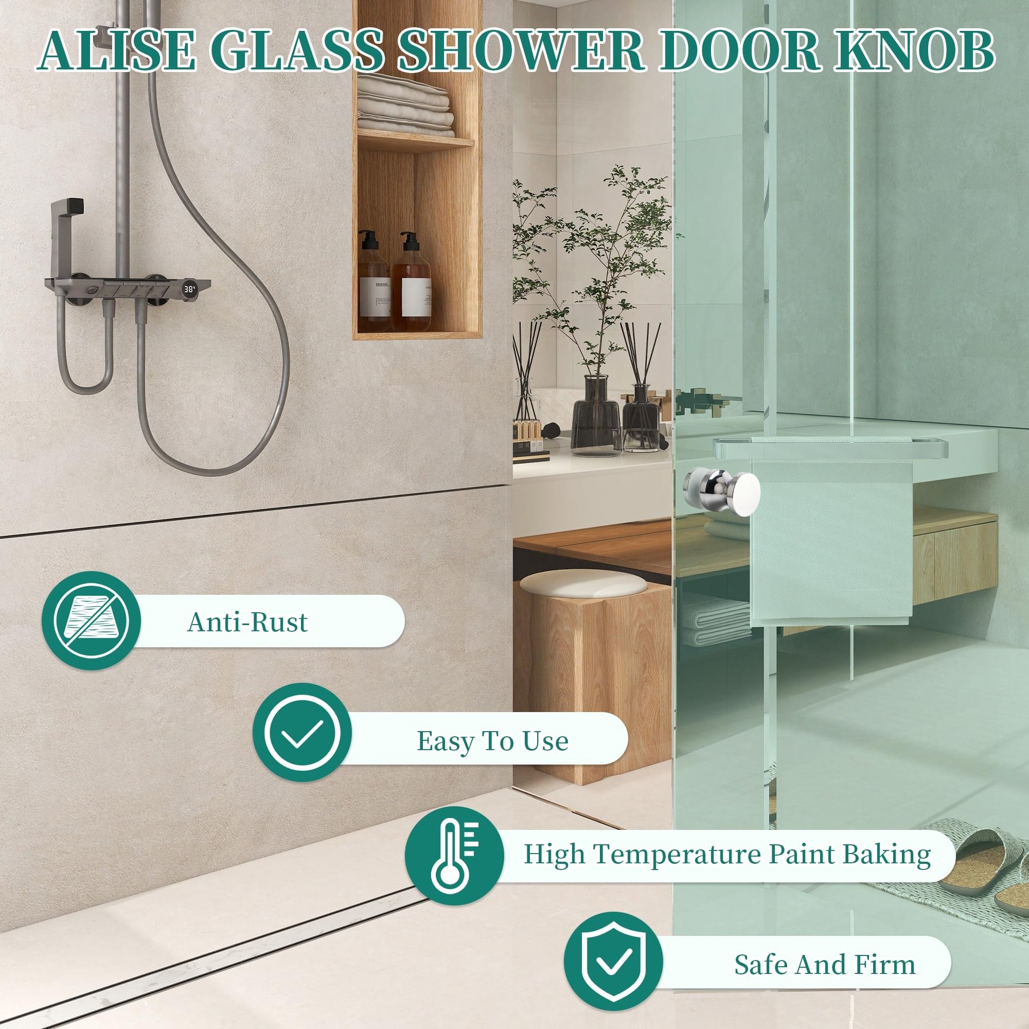 Numhew NHWILL92218 Tub-Shower-Door-Handles - View #4