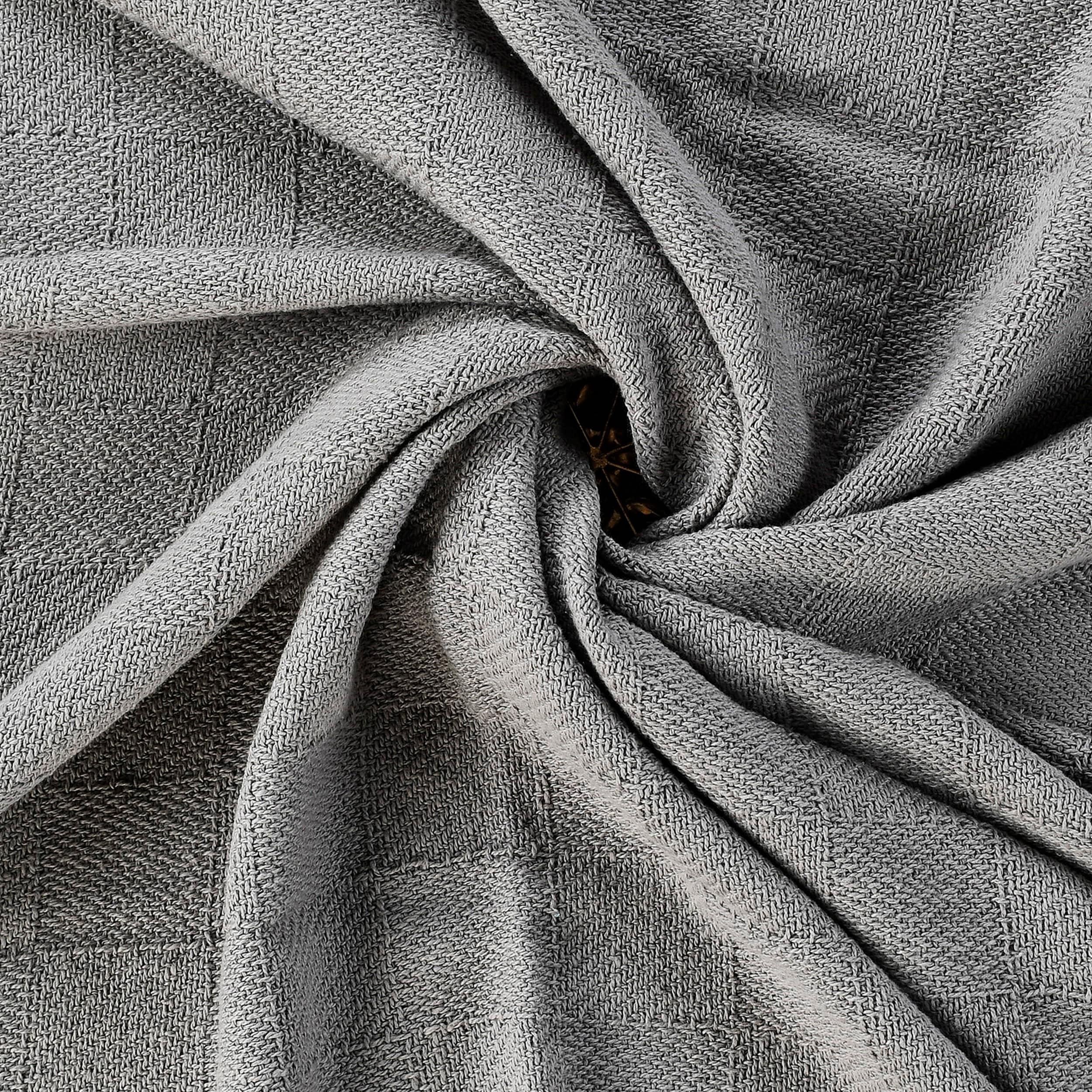 Heather Madiera Luxurious Cotton Throw, 60" x 50", Light Gray