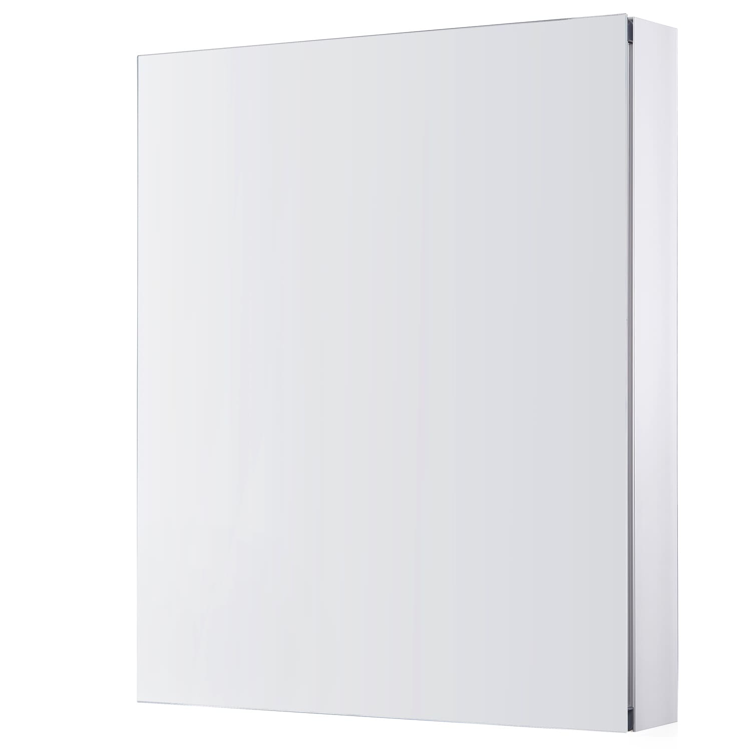 allen + roth Maximum Storage 20-in x 24-in Fog Free Surface Mount Silver  Mirrored Soft Close Medicine Cabinet in the Medicine Cabinets department at