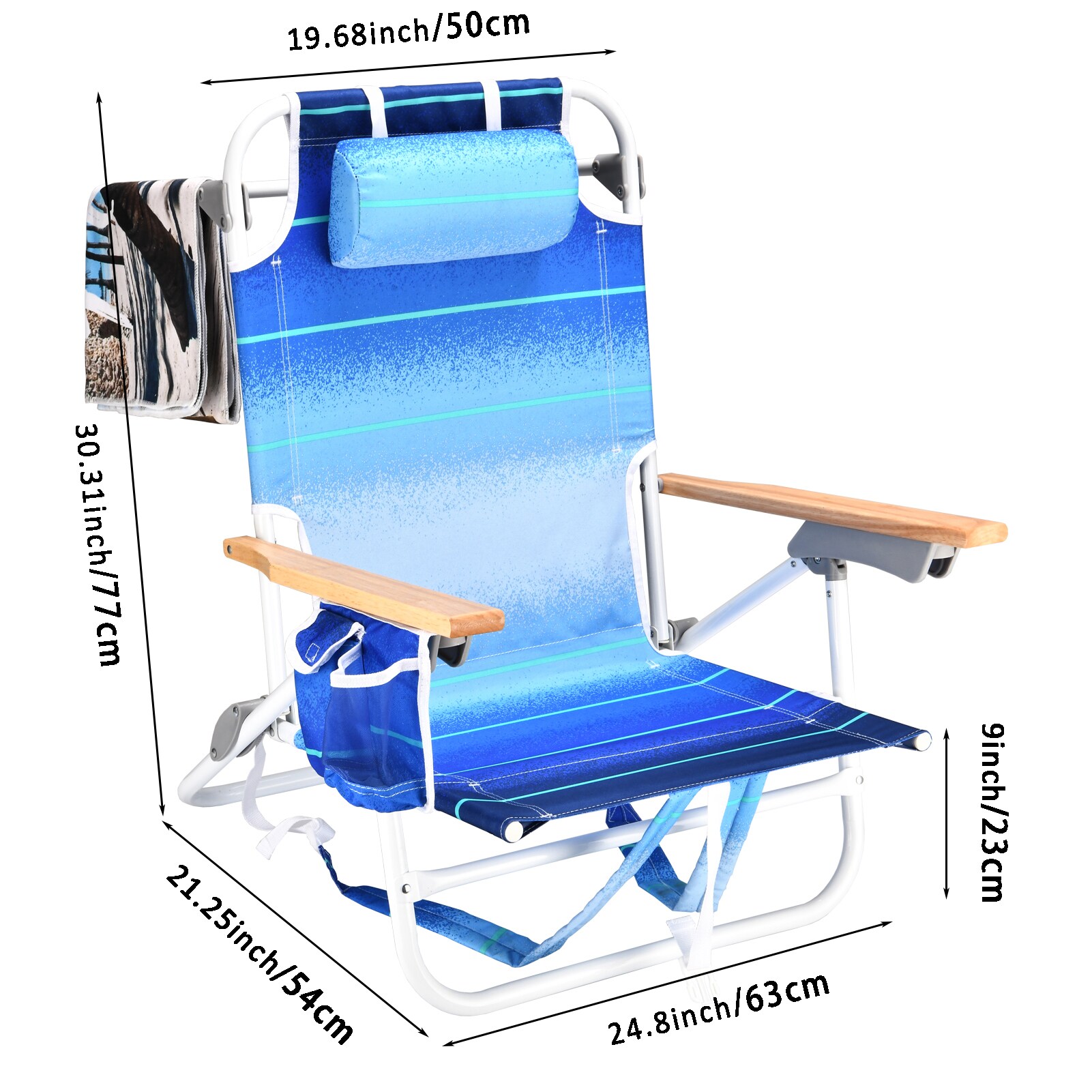 Kahomvis BEACH-QP109-202 Beach-Camping-Chairs - View #4