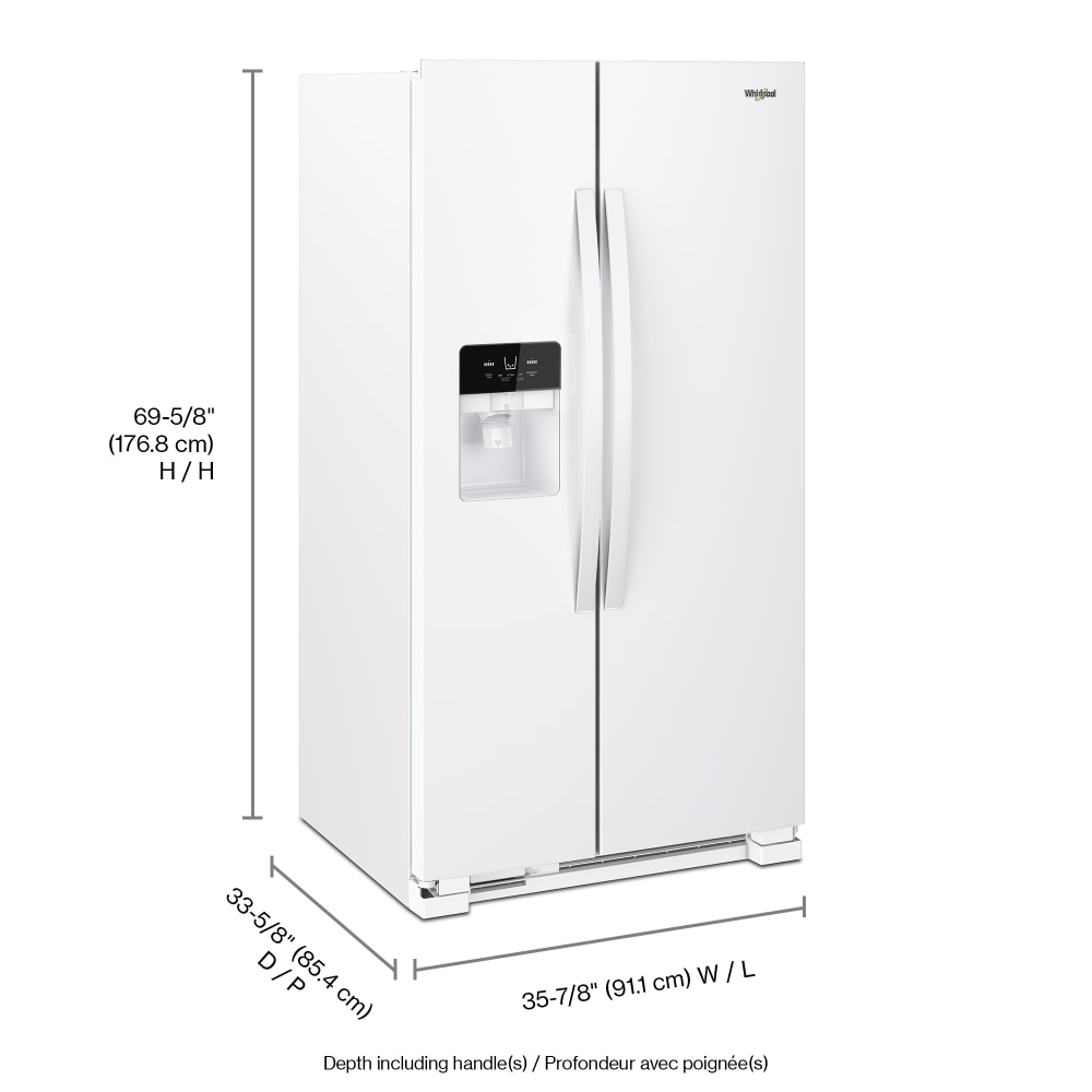 Whirlpool WRS325SDHW Side-By-Side - View #3