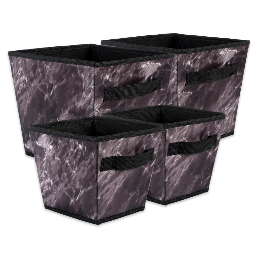 DII CAMZ38246 4 Piece Count Black Polyester Laundry Basket
