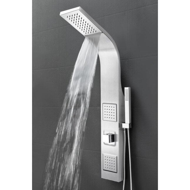 AKDY 39-in Brush Stainless Steel 2-Spray Shower Panel System (Valve Included) AKDY 39-in Brush Stainless Steel 2-Spray Shower Panel System (Valve Included)