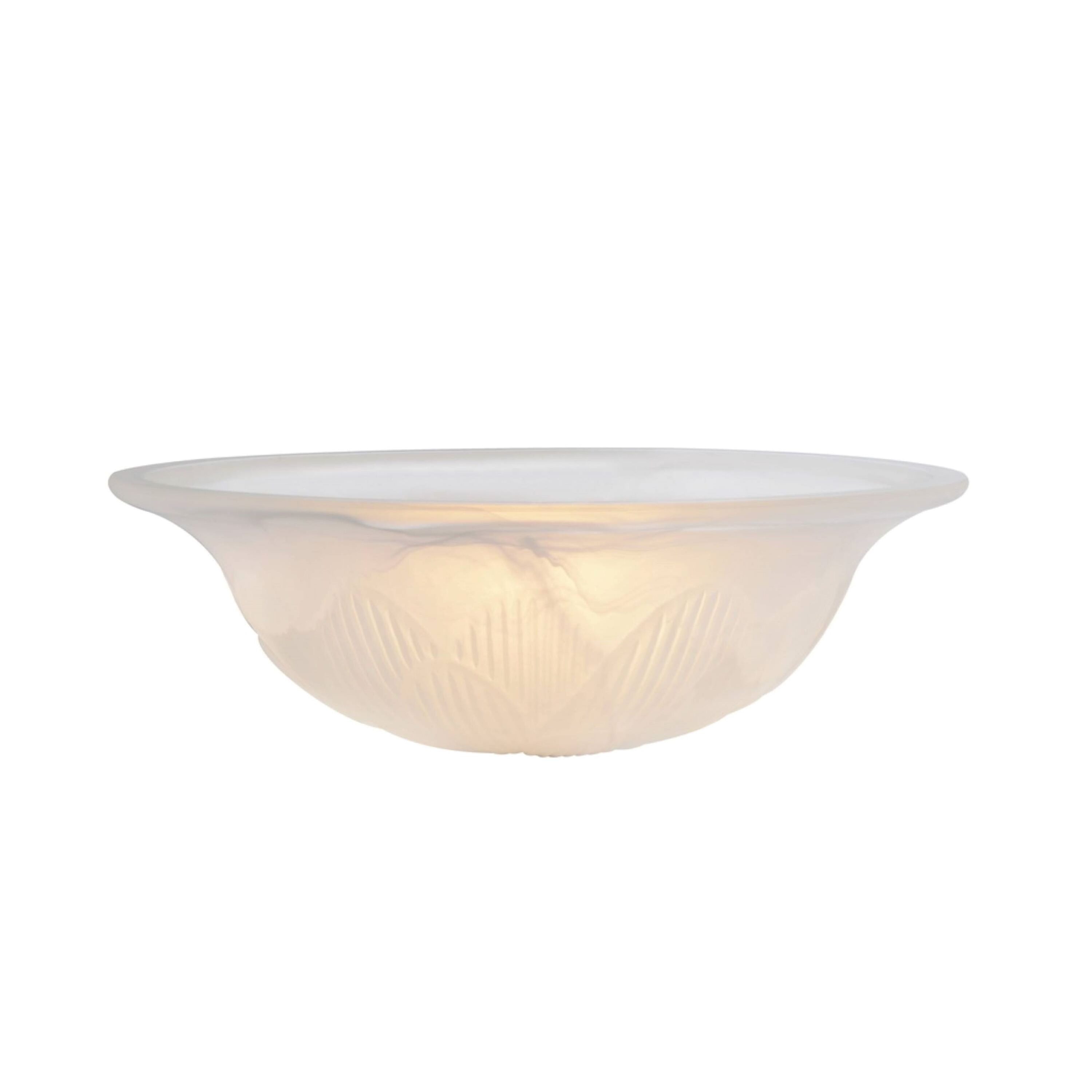Alabaster Finish Glass Shade for Torchiere, Swag, Pendant - 11.75" Diameter