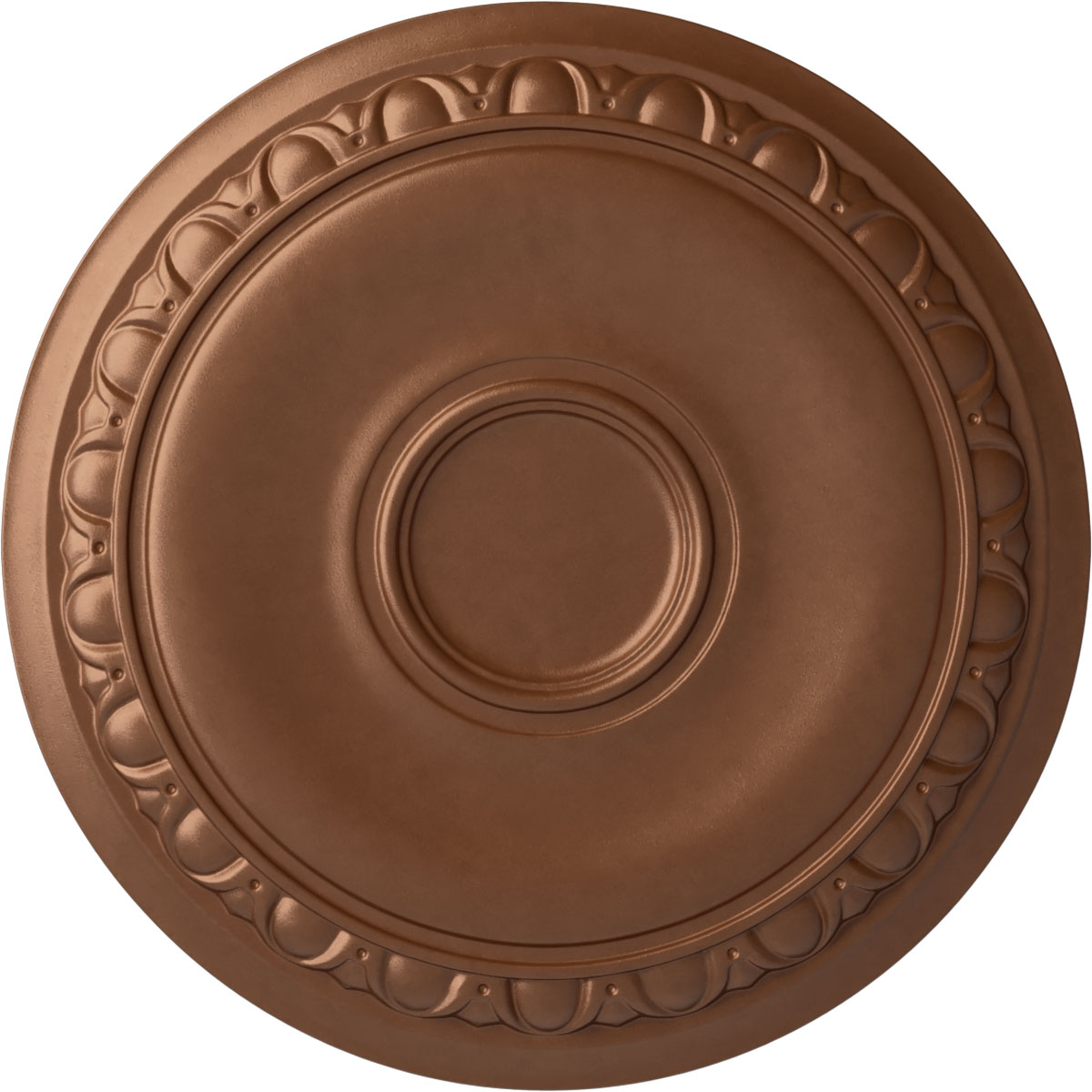 Ekena Millwork CM24CAPOS Caputo 24.25-in W x 24.25-in L Painted Polished Copper Polyurethane Whole Ceiling Medallion